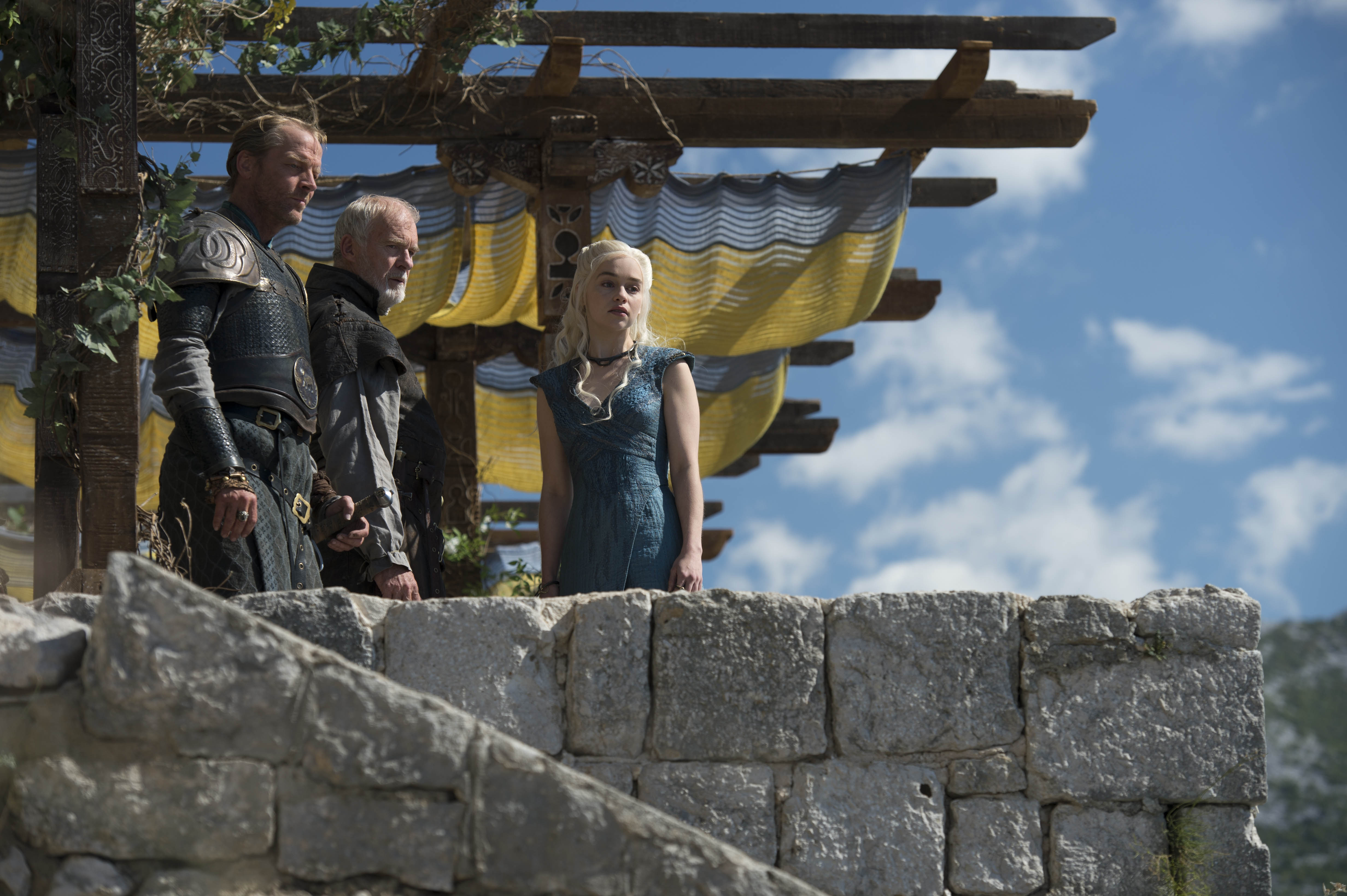 Barristan Selmy Daenerys Targaryen Emilia Clarke Iain Glen Ian Mcelhinney Jorah Mormont 4928x3280