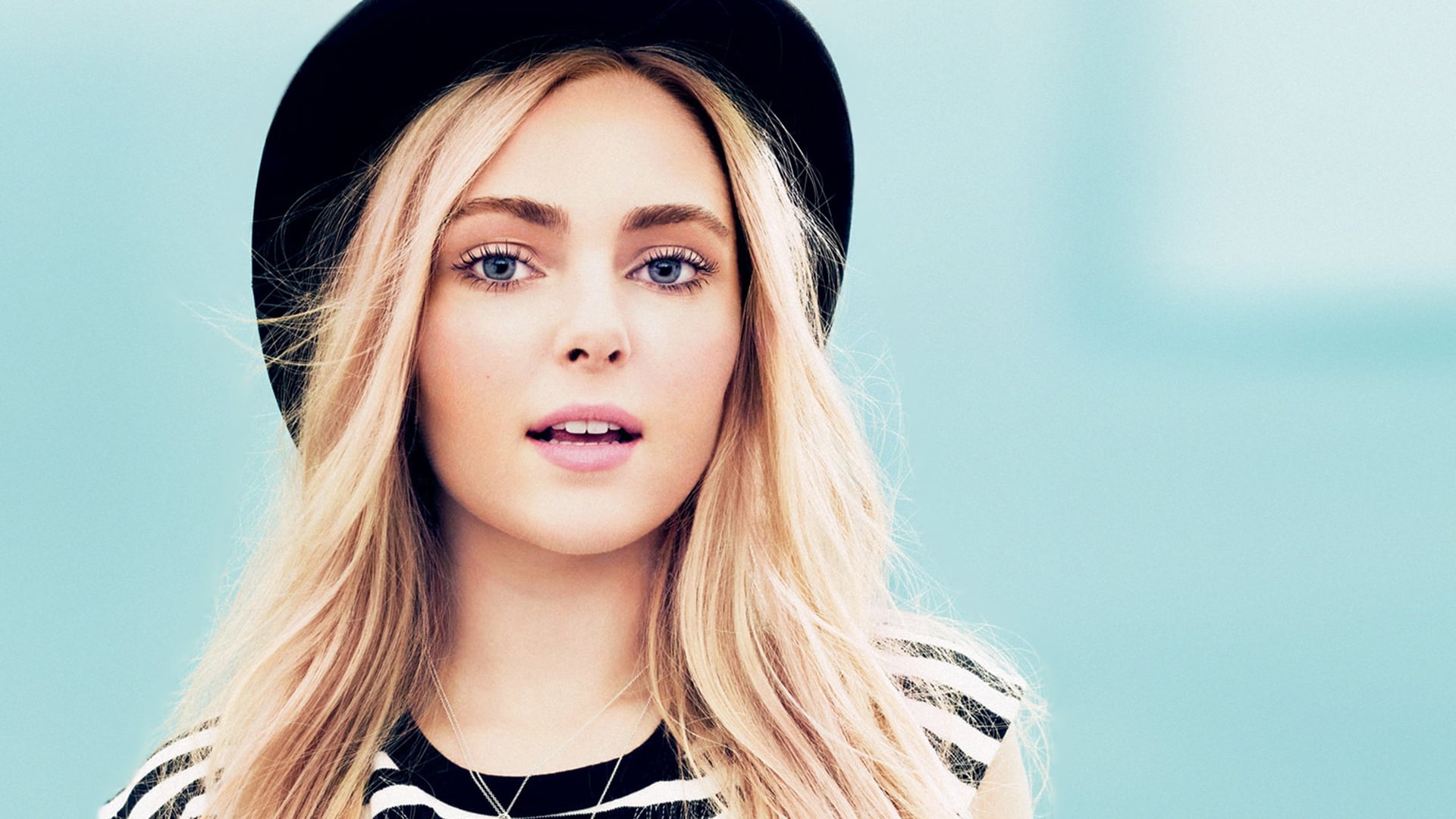 Actress Annasophia Robb Blonde Blue Eyes Face 1920x1080