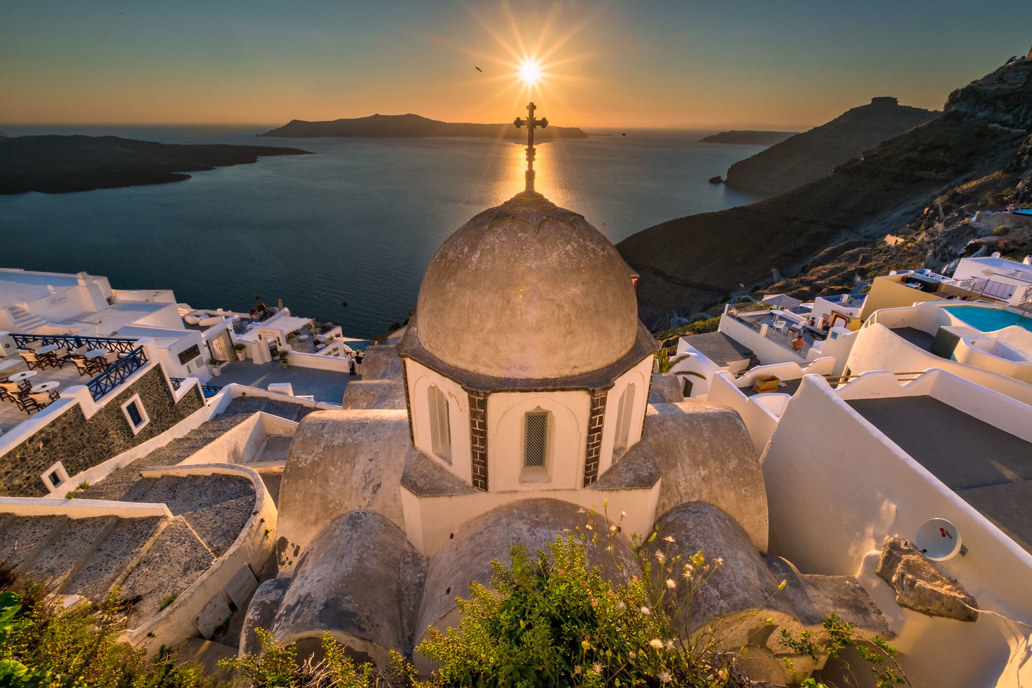 Greece Santorini Sunset 2048x1365