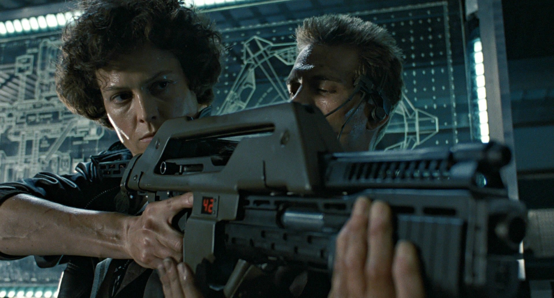 Actor Actress Aliens Movie Celebrity Ellen Ripley Rifle Sigourney Weaver Woman 1920x1034