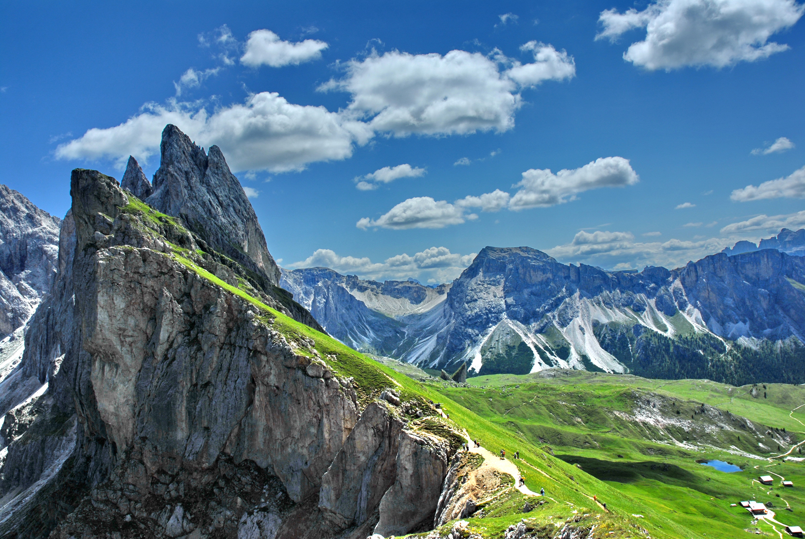 Alps Cliff Dolomites Italy Landscape Mountain Nature Peak 2654x1776