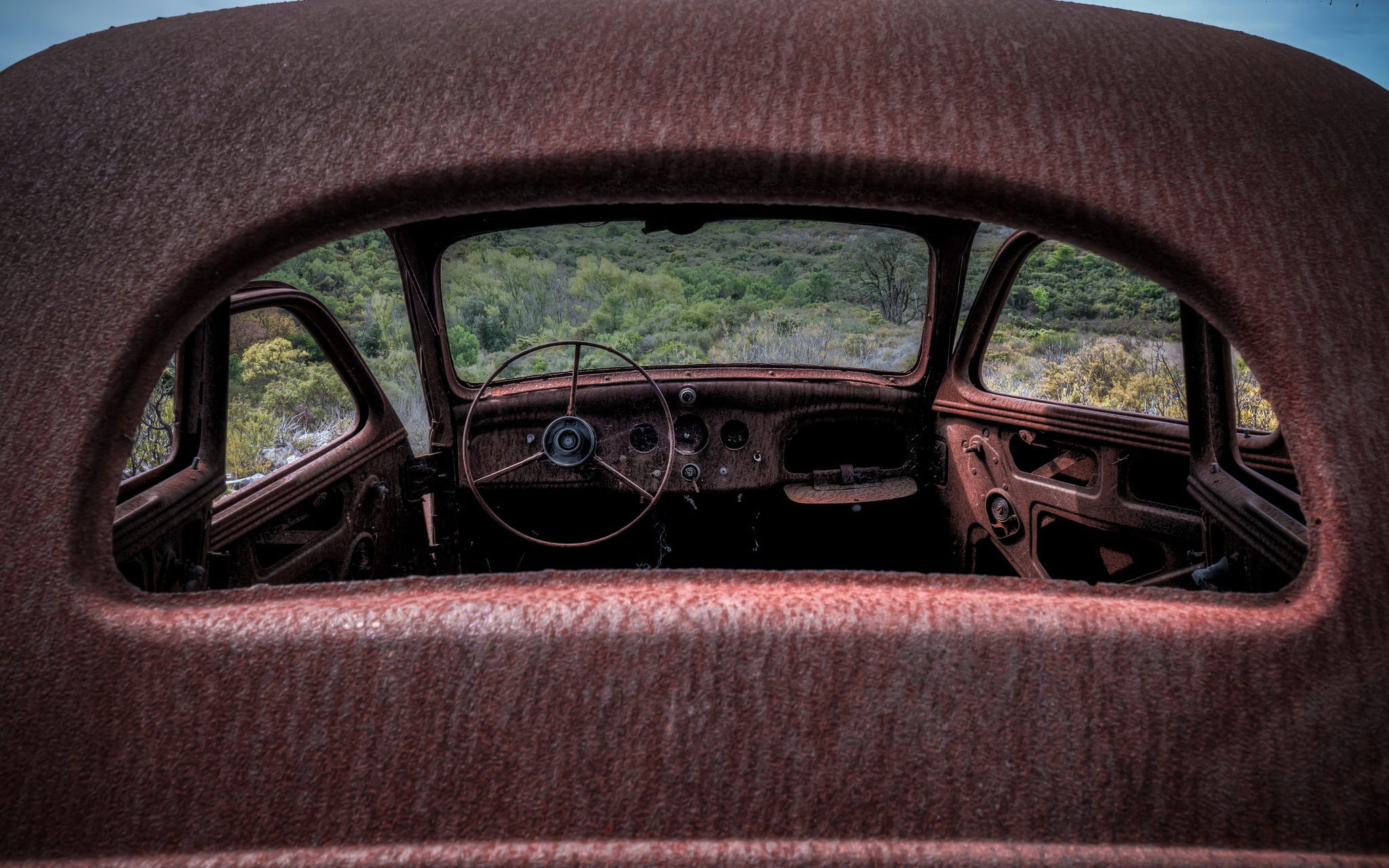 Car Vehicle Old Wreck 2048x1280