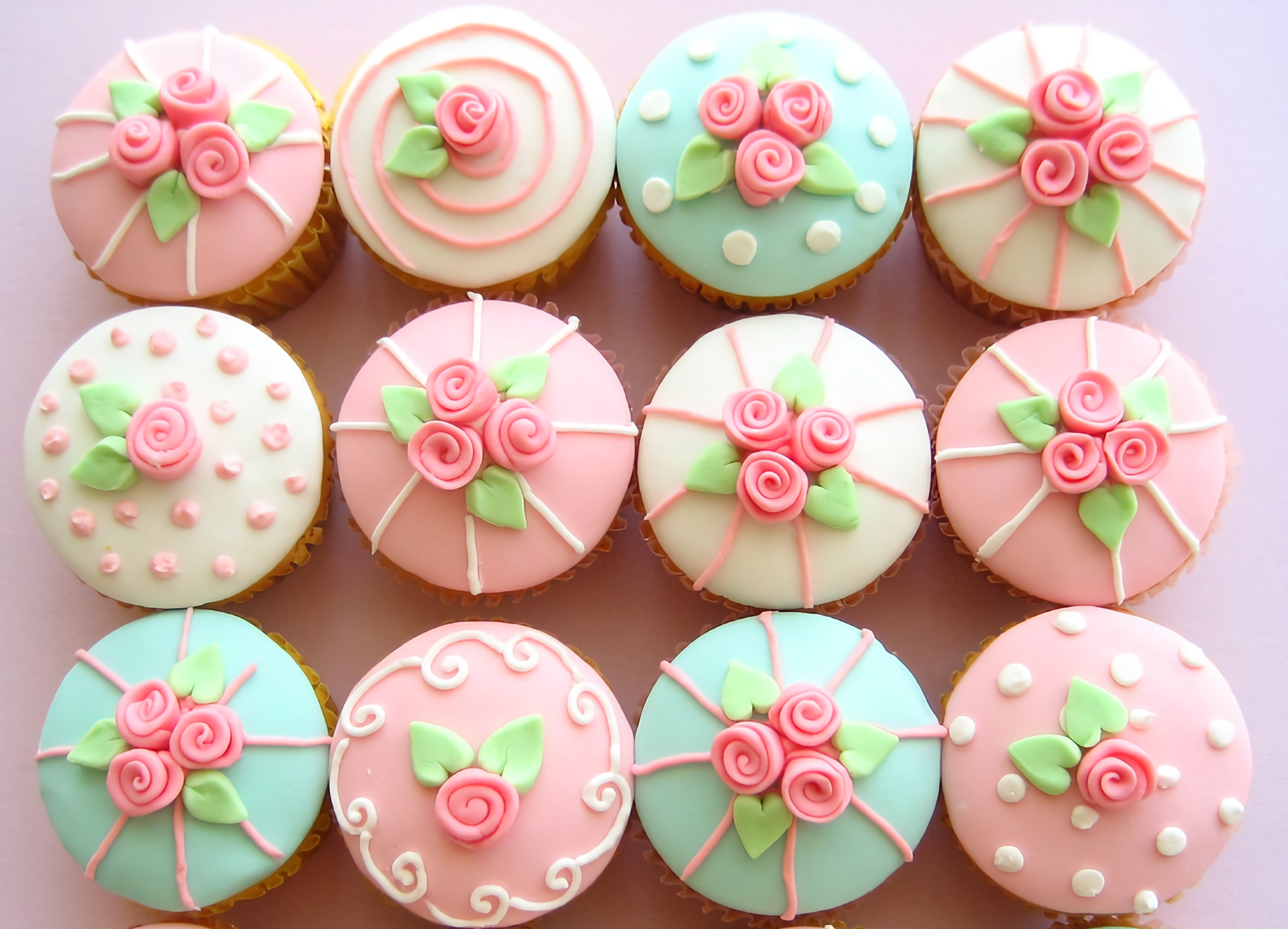 Cupcake Flower Food Icing Pink 1920x1386