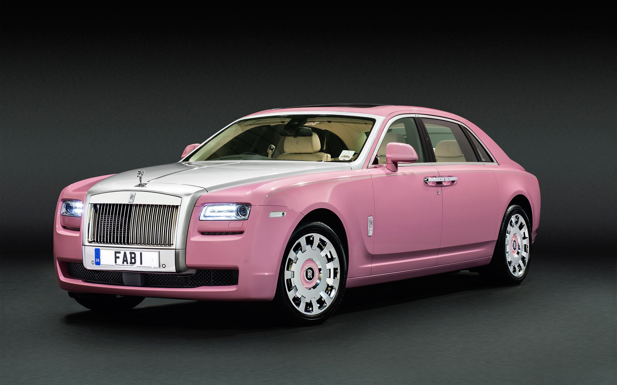 Pink Car Rolls Royce Rolls Royce Ghost 2560x1600