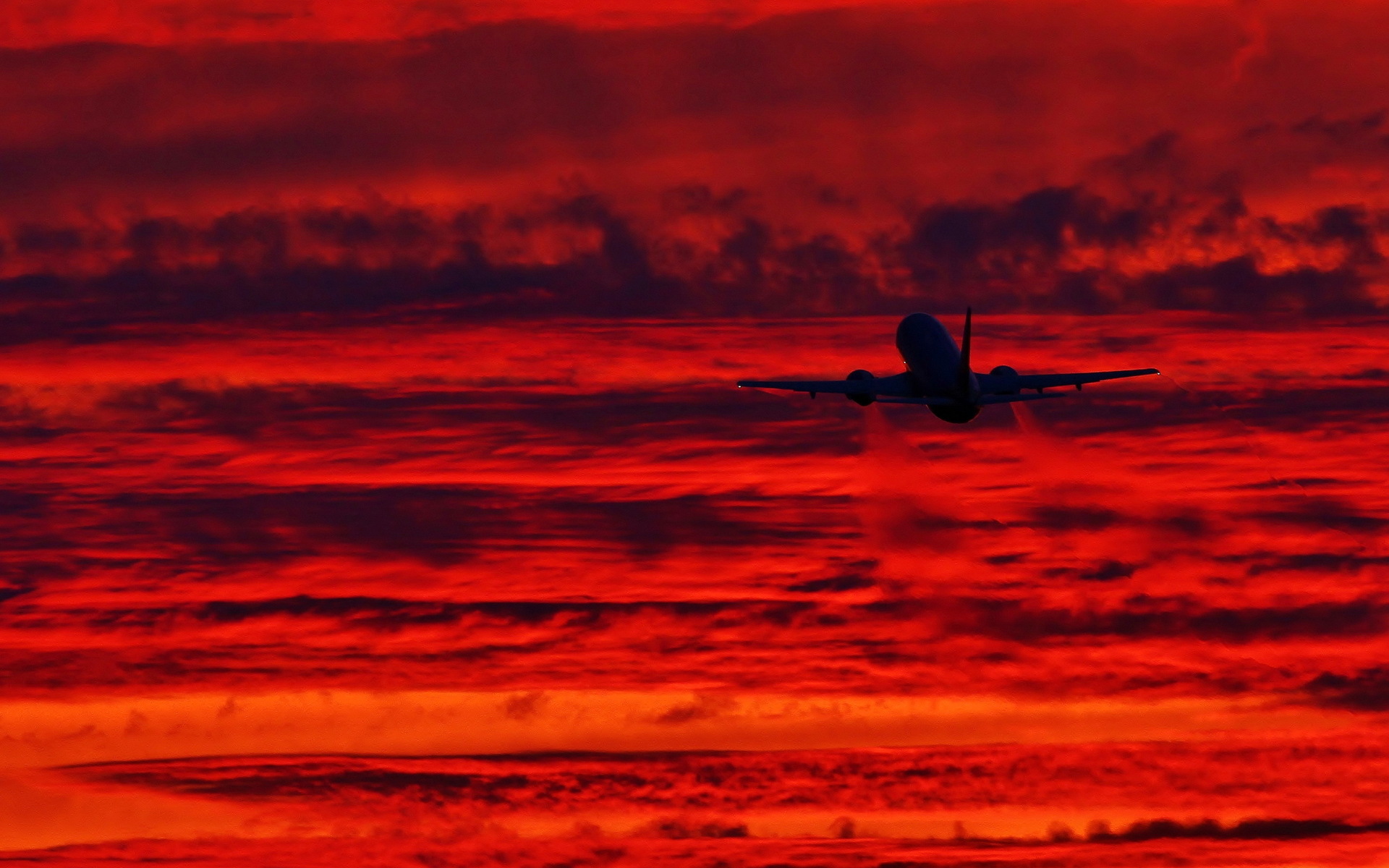 Airplane Cloud Fly Jet Fighter Sky Sunrise Sunset 1920x1200