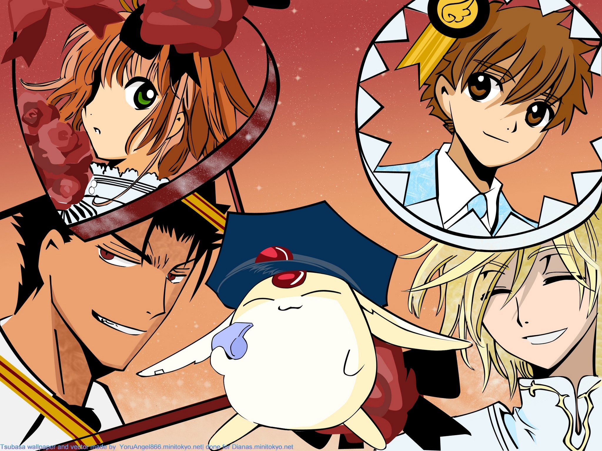 Fai D Flowright Kurogane Tsubasa Reservoir Chronicle Mokona Modoki Sakura Kinomoto 2048x1536