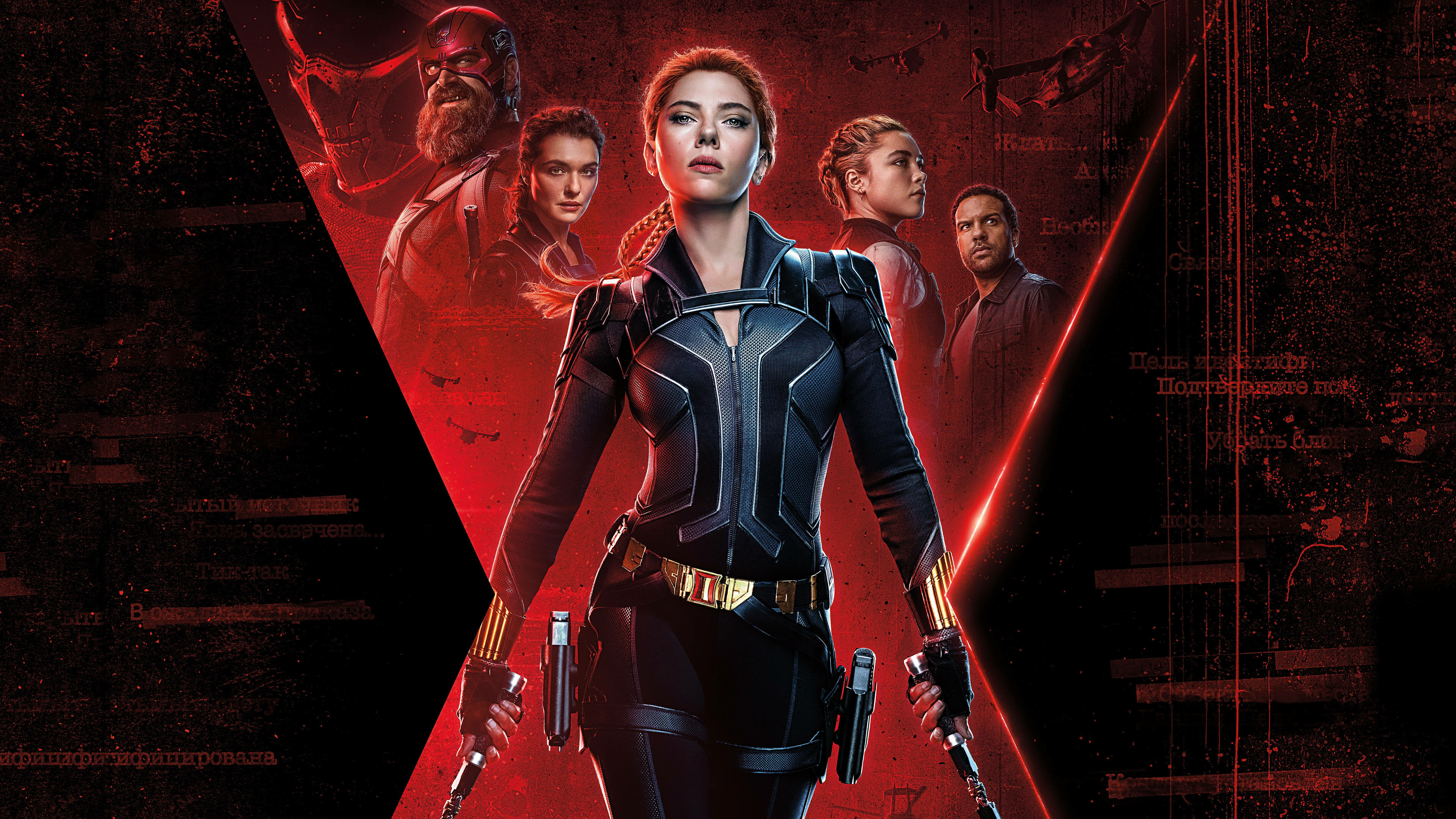 Black Widow David Harbour Florence Pugh Rachel Weisz Scarlett Johansson Taskmaster Marvel Comics 3840x2160