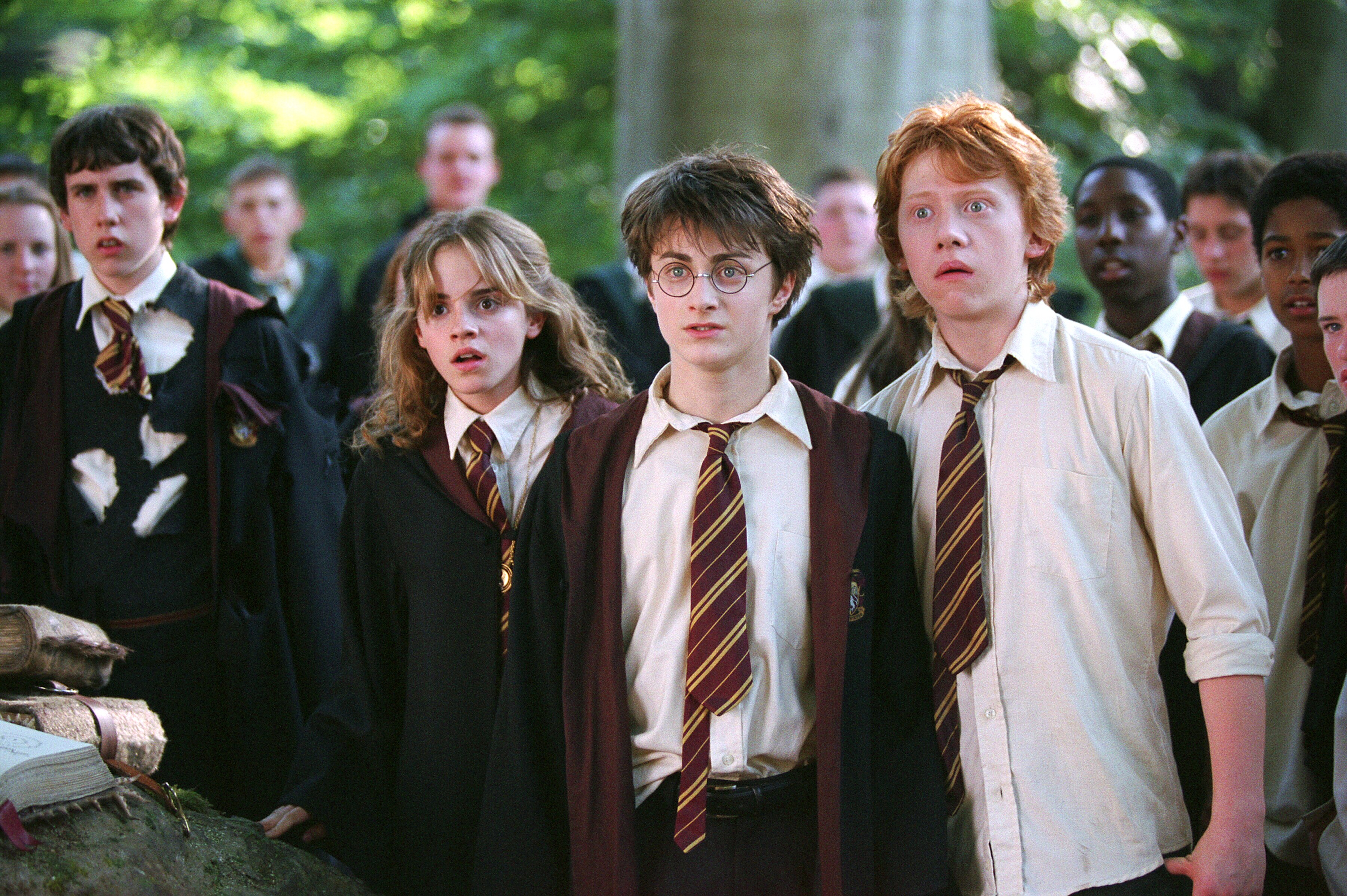 Harry Potter Hermione Granger Neville Longbottom Ron Weasley 3000x1996