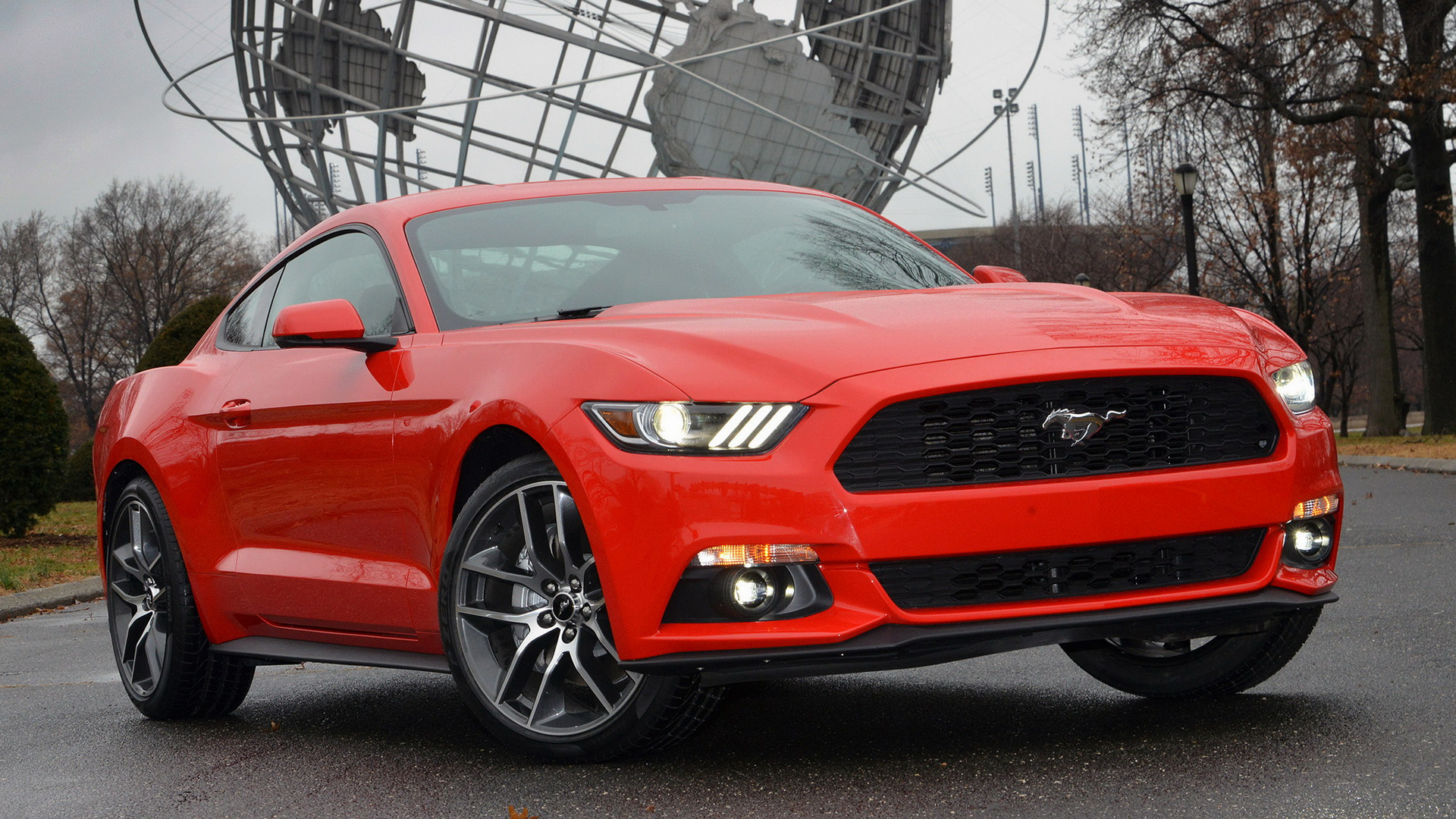 Car Coupe Ford Mustang Muscle Car Red Car 1920x1080