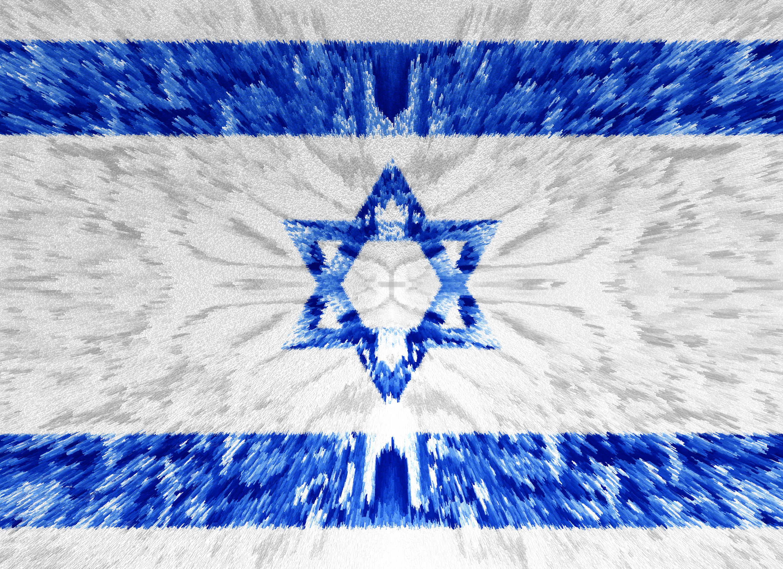 Artistic Blue Flag Israel Star Of David White 2540x1847