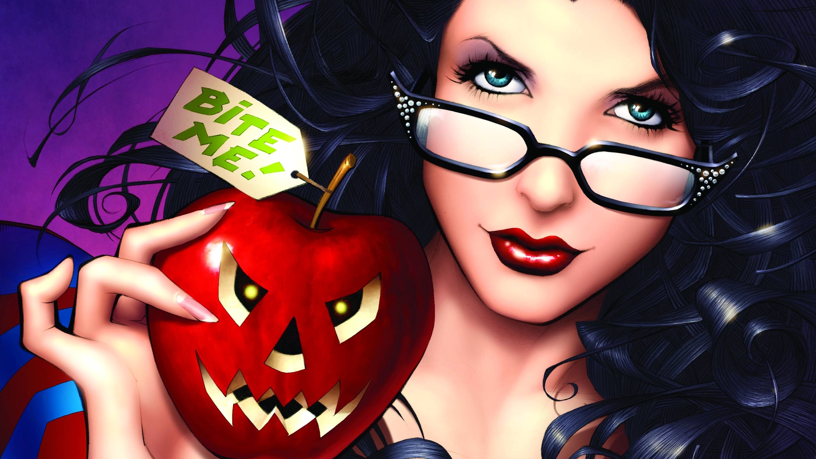 Apple Halloween Holiday Jack O 039 Lantern Snow White Woman 2800x1575
