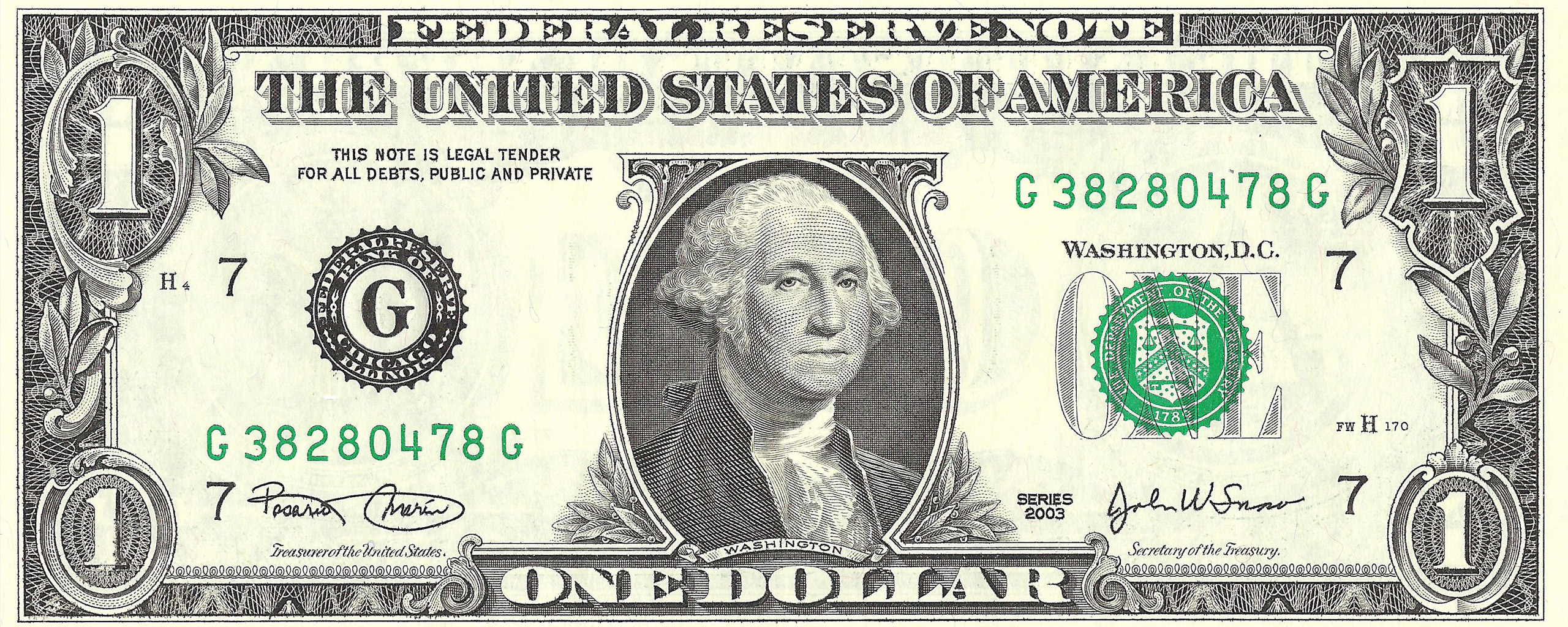 Dollar George Washington Money 2560x1024