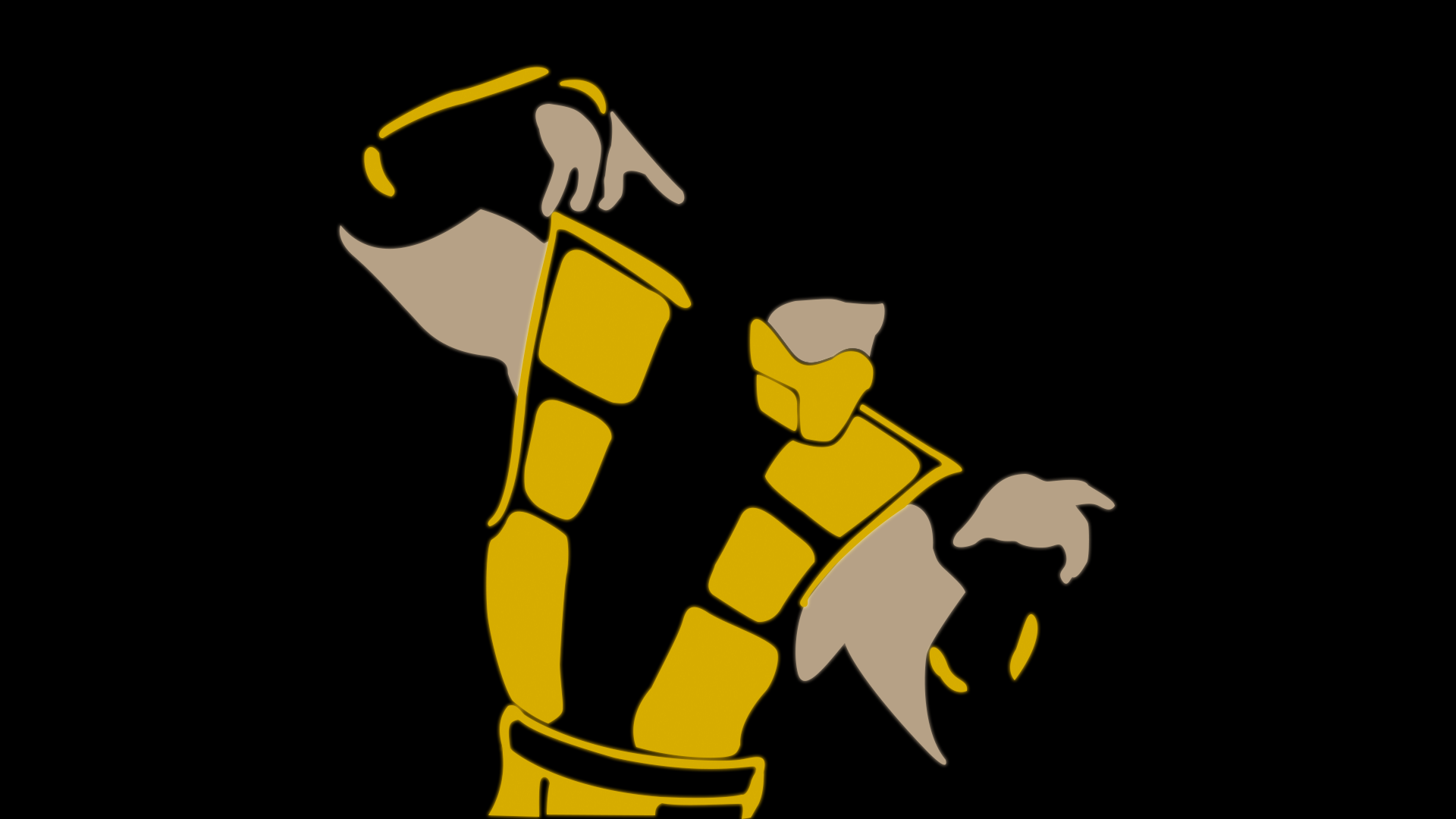 Mask Minimalist Mortal Kombat Ninja Scorpion Mortal Kombat 1920x1080