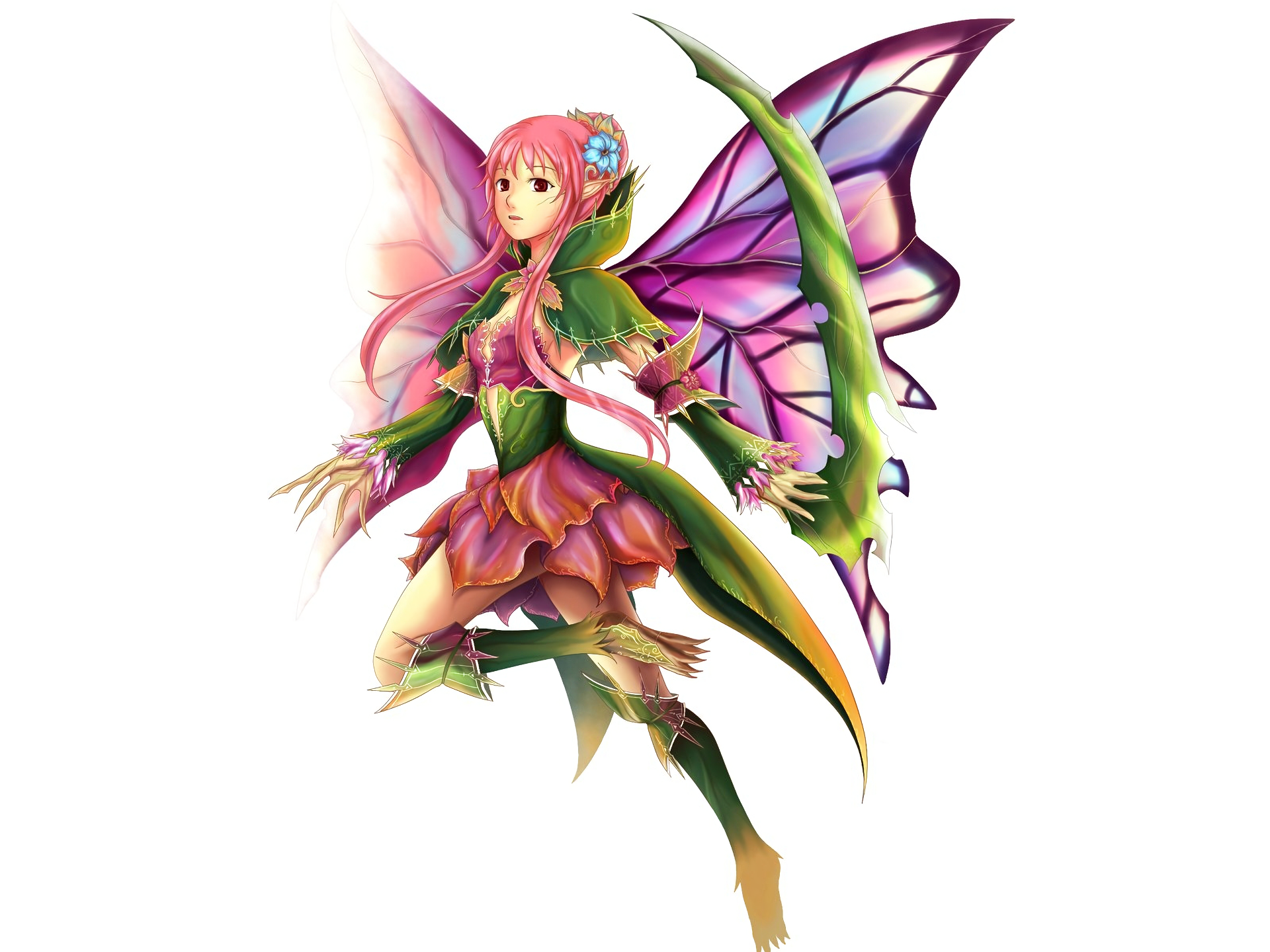 Colorful Fairy Fantasy Girl Pink Hair 1920x1440