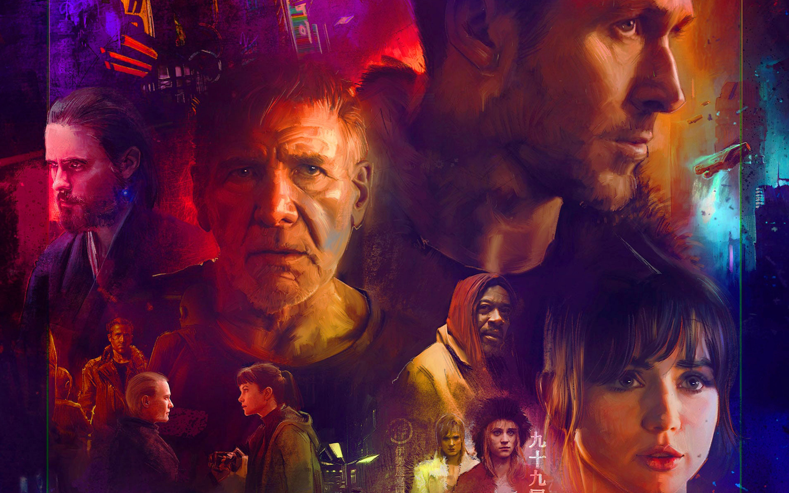 Ana De Armas Harrison Ford Jared Leto Lennie James Mackenzie Davis Officer K Blade Runner 2049 Rick  2560x1600