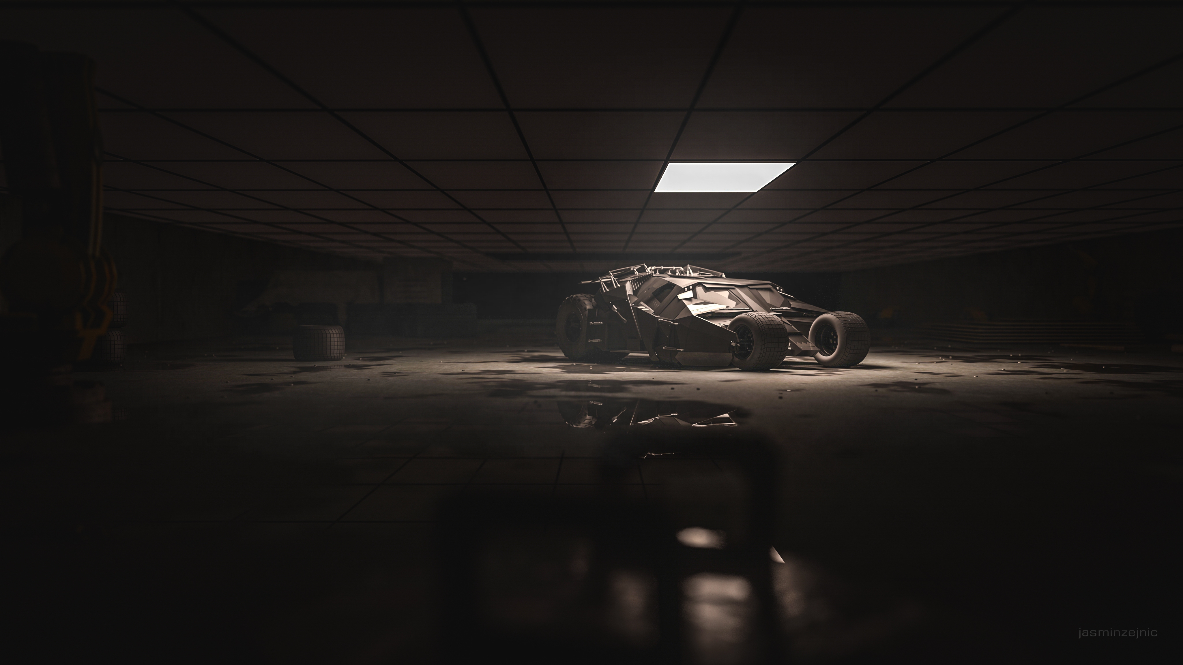 3d Batcave Batmobile Batmobile Tumbler Cgi Comics Dc Comics Movie The Dark Knight 4100x2306