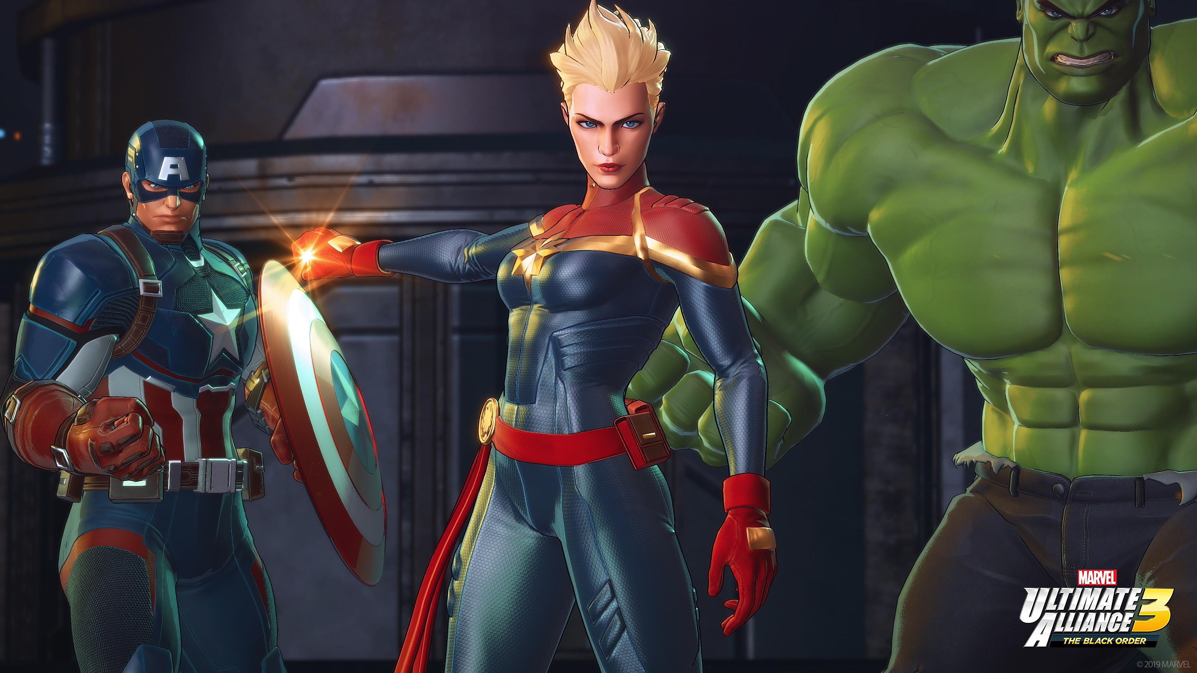 Captain America Captain Marvel Hulk Marvel Ultimate Alliance 3 The Black Order 3840x2160