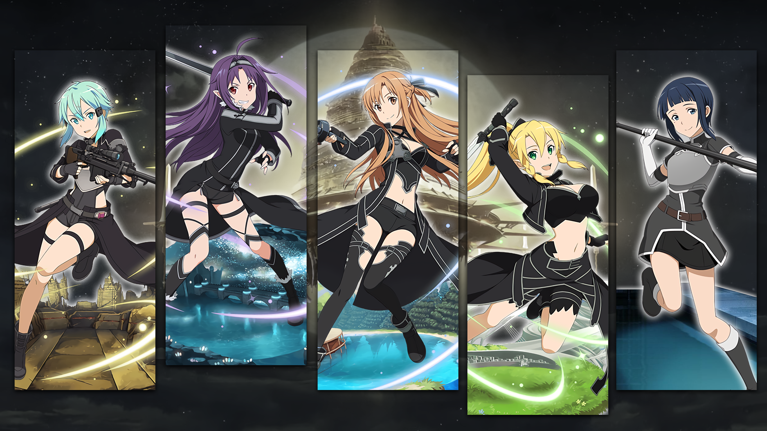 Kirito Sword Art Online Sword Art Online Memory Defrag 2468x1388