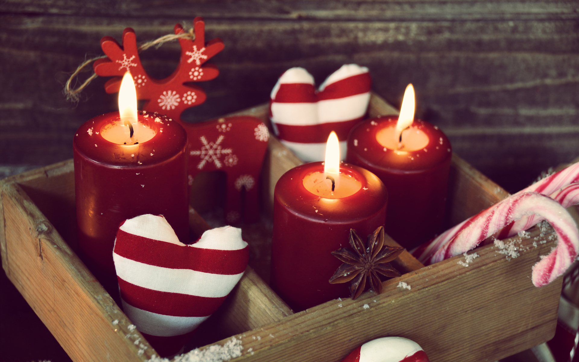 Candle Candy Cane Christmas 1920x1200