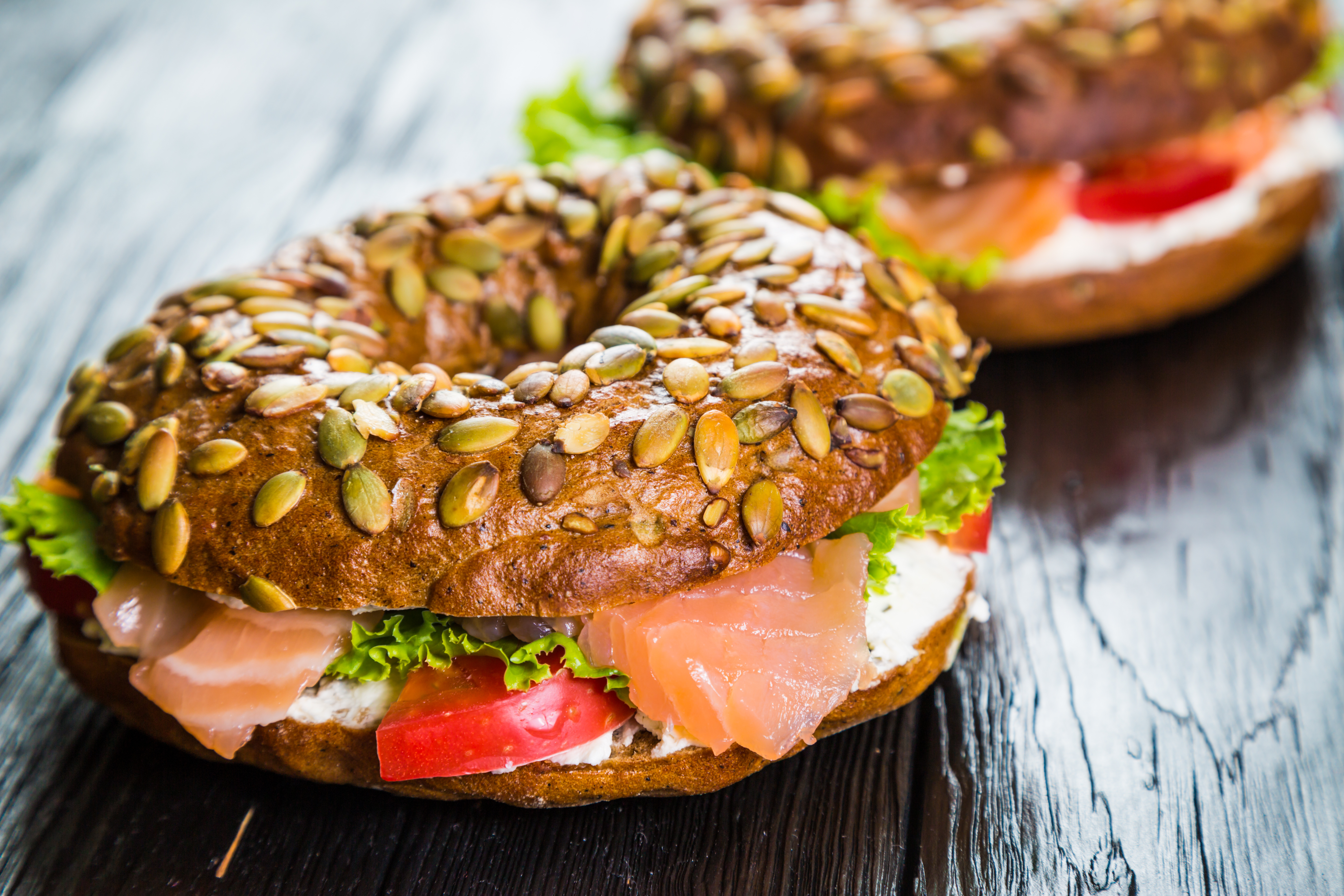 Bagel Bread Food Lunch Sandwich 5760x3840