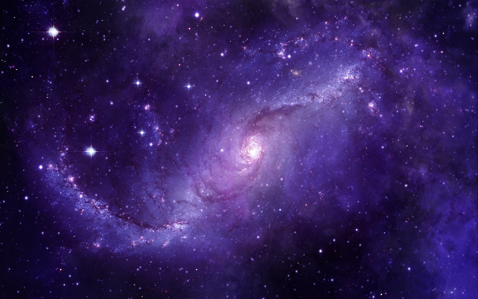 Galaxy Purple Space Stars 1920x1200