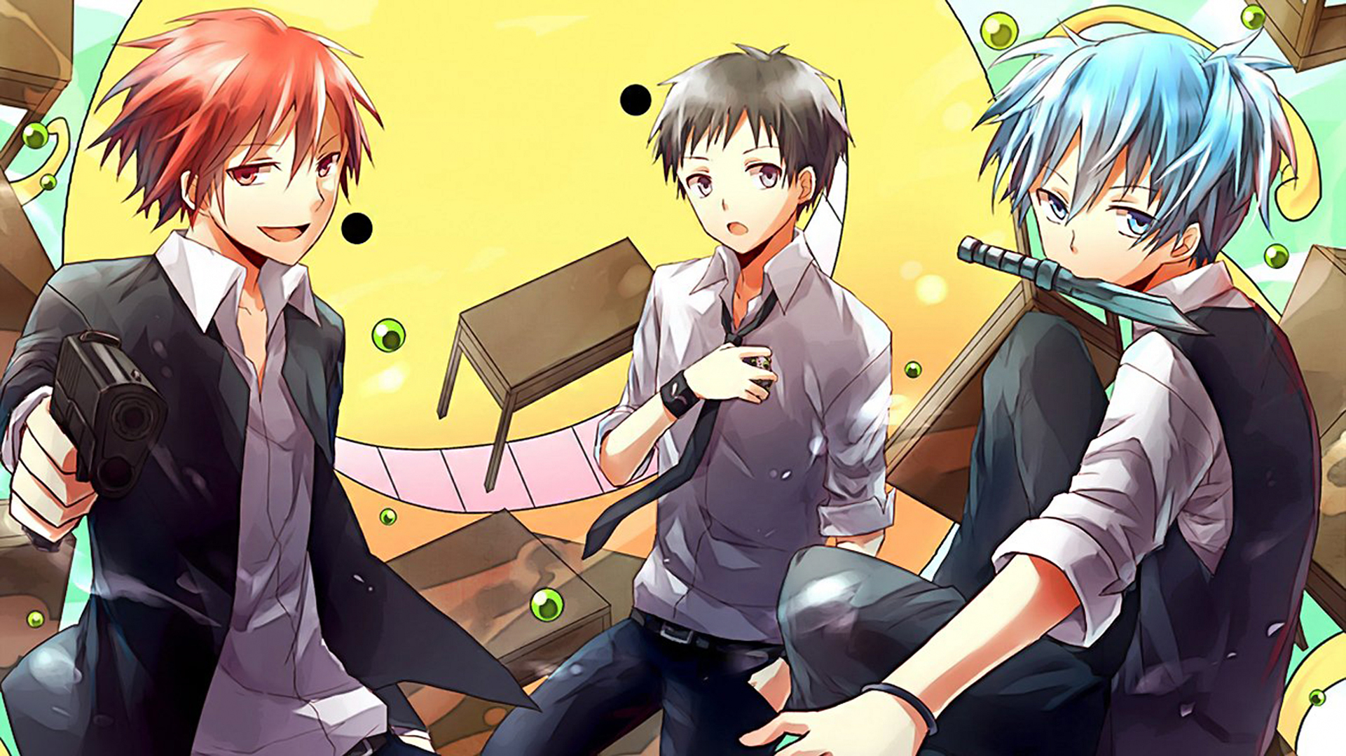 Assassination Classroom Karma Akabane Koro Sensei Nagisa Shiota Tomohito Sugino 1921x1080