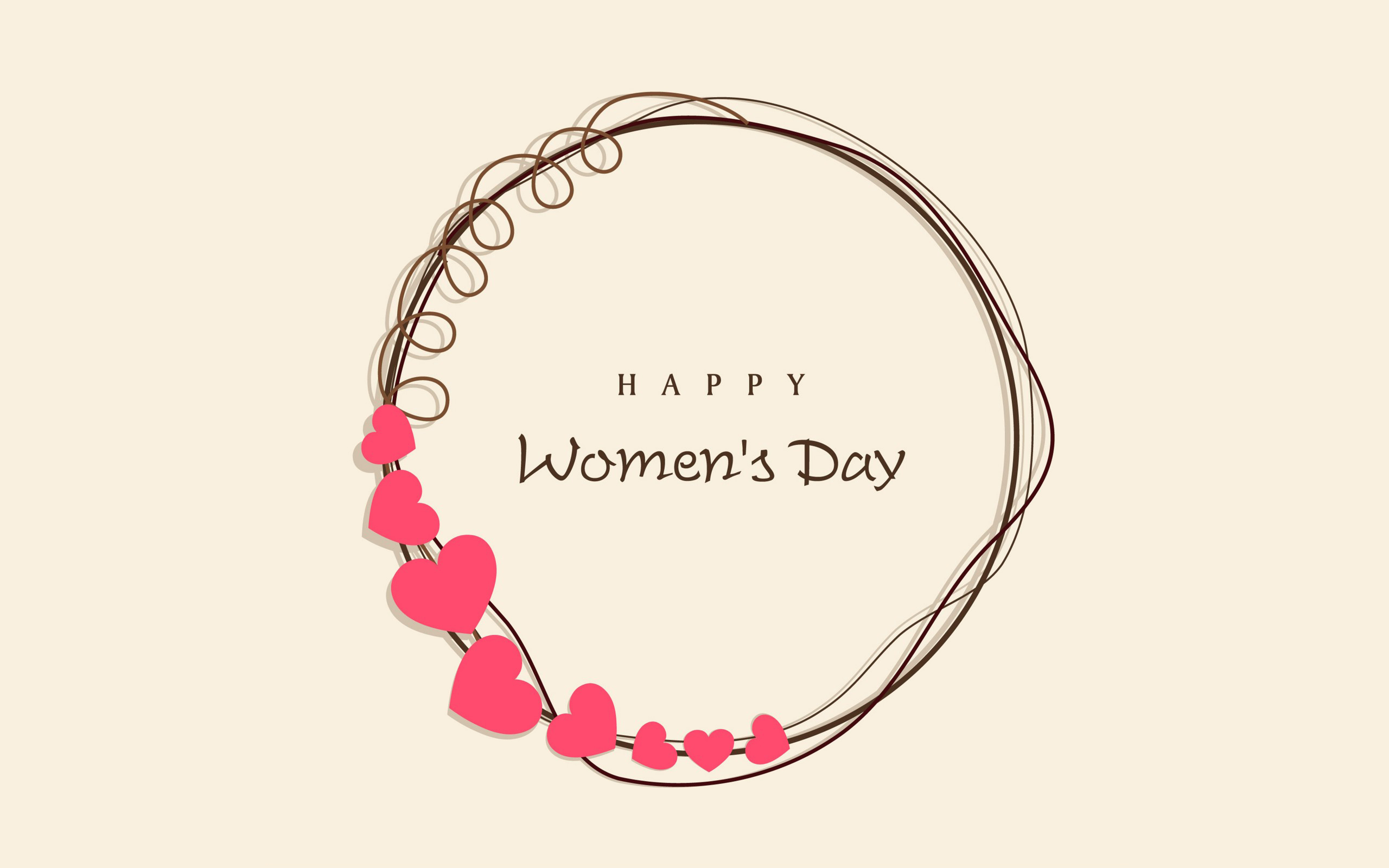 Circle Happy Women 039 S Day Heart Minimalist Statement Women 039 S Day 2560x1600