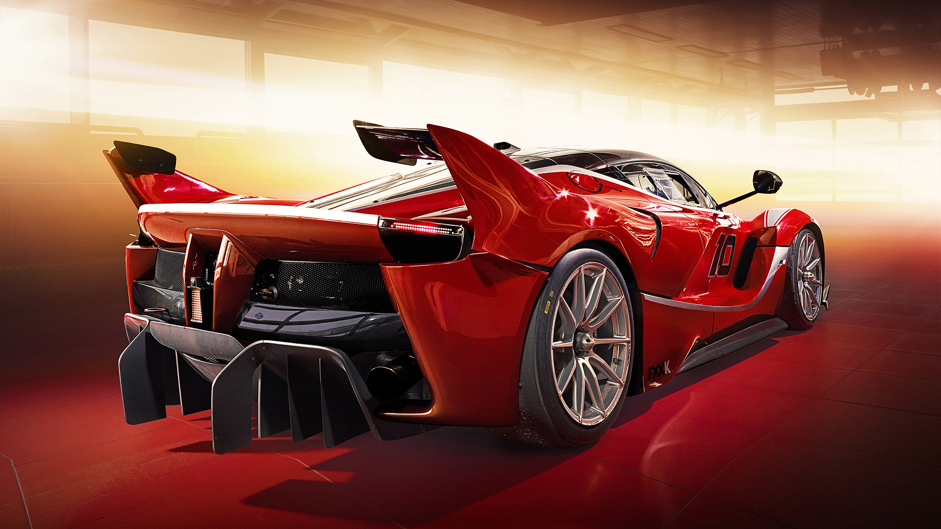 Car Ferrari Fxx K Race Car Racing Red Car Sport Car Supercar 1920x1080