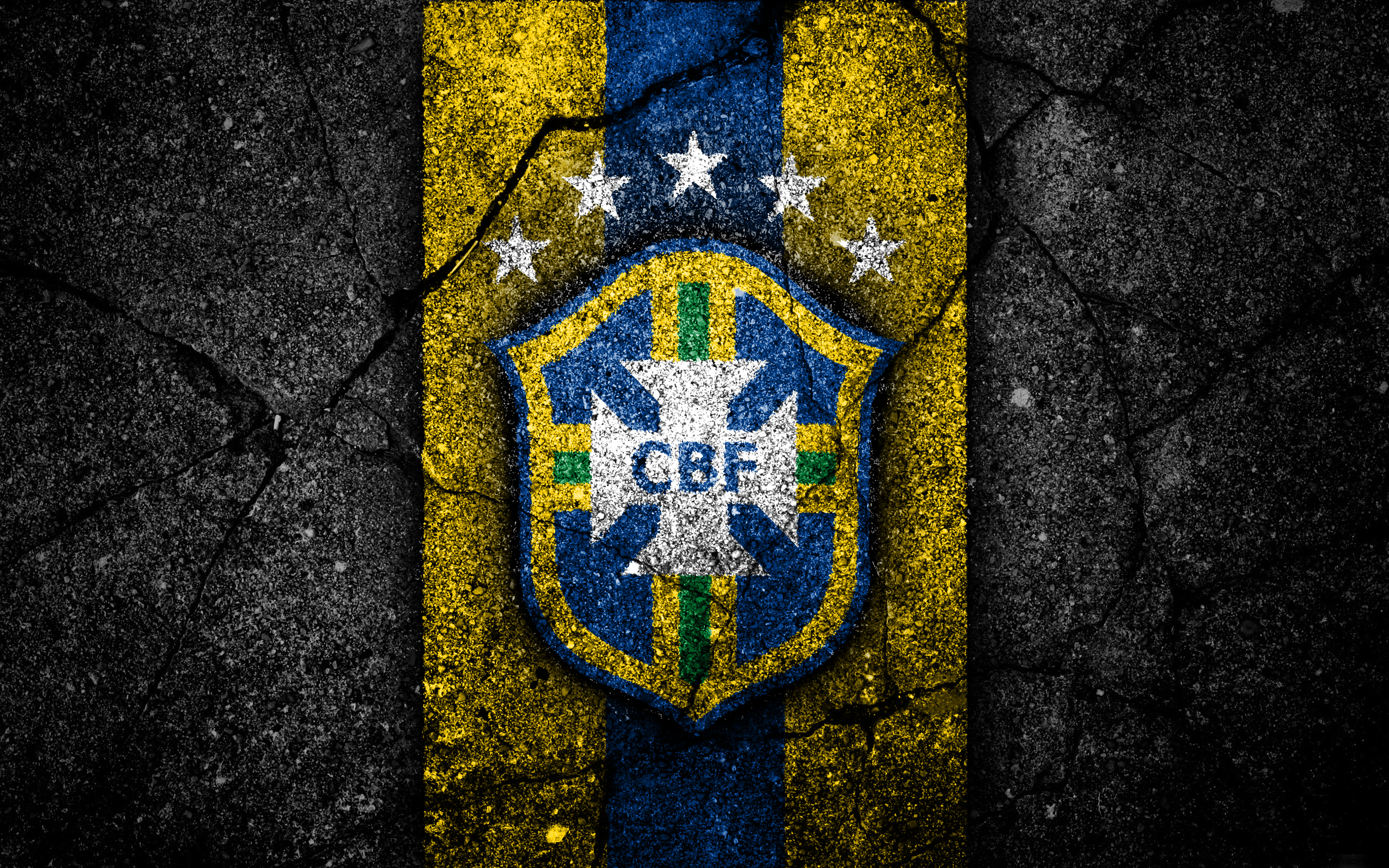 Brazil Emblem Logo Soccer 3840x2400
