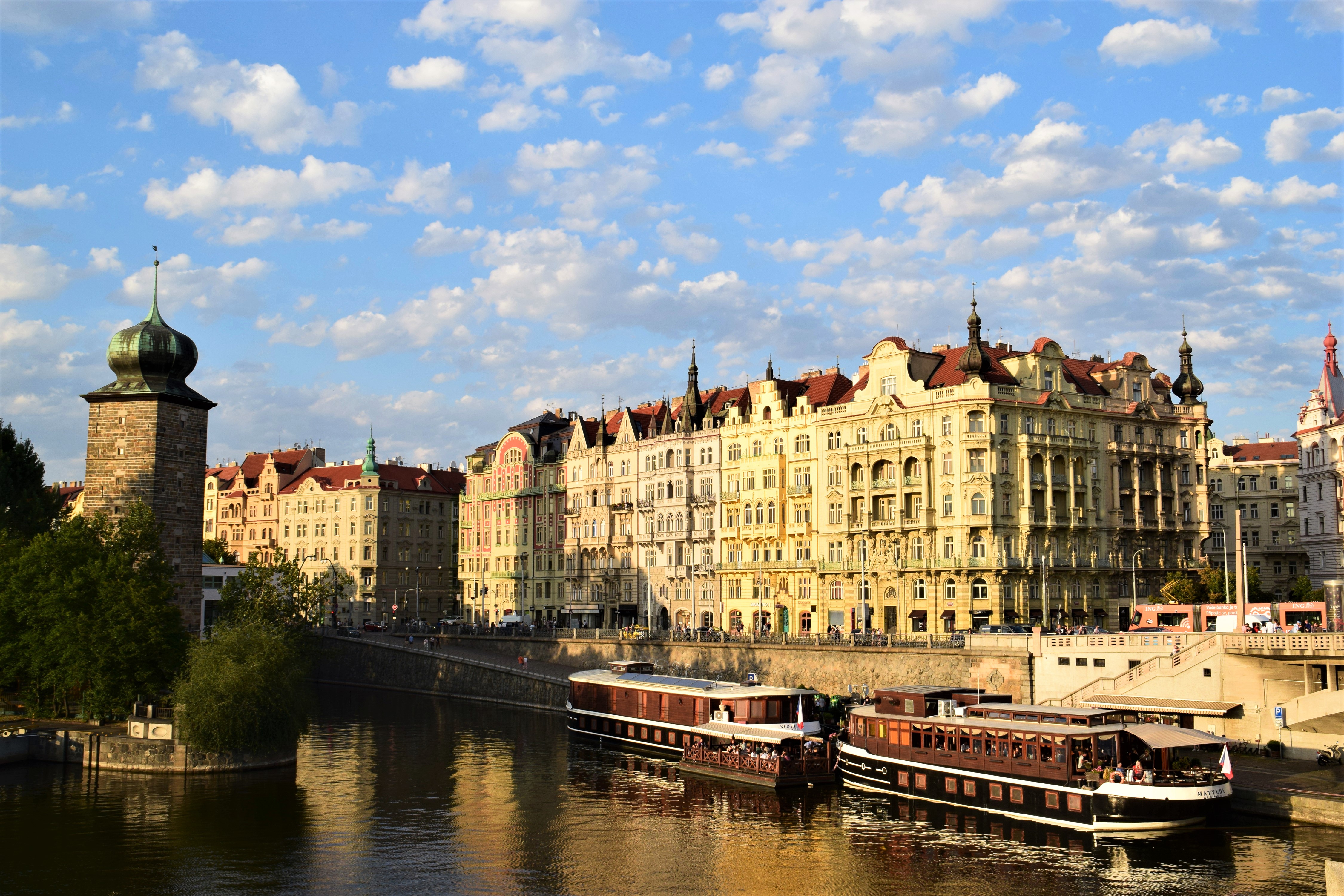 Architecture Building City Czech Republic Prague River Riverboat 4500x3000