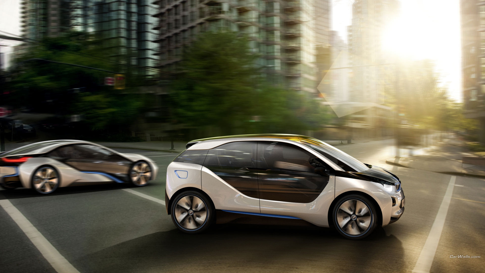 Bmw Bmw I3 Bmw I8 Car Silver Car Vehicle 1920x1080