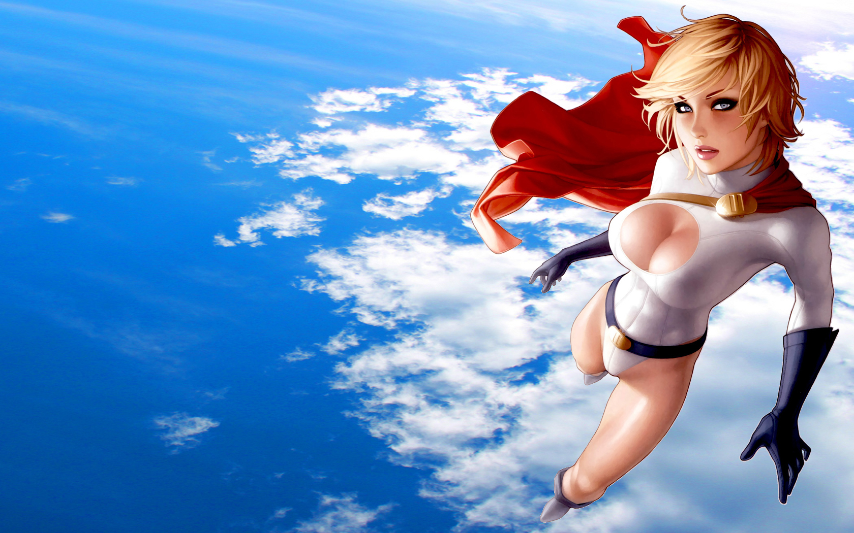 Cloud Dc Comics Power Girl Sky Woman 1680x1050