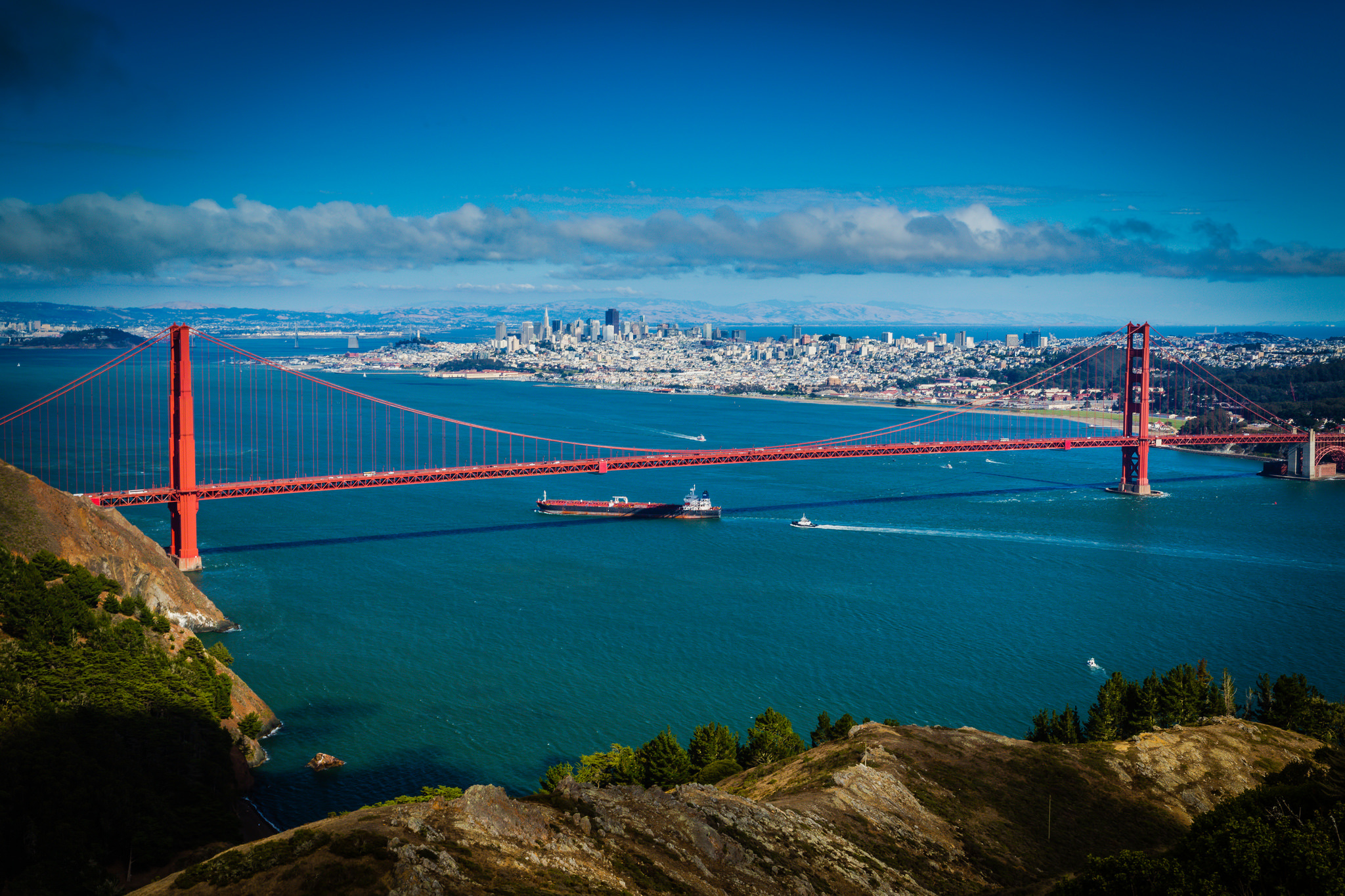 Bridge California Golden Gate Horizon San Francisco 2048x1365
