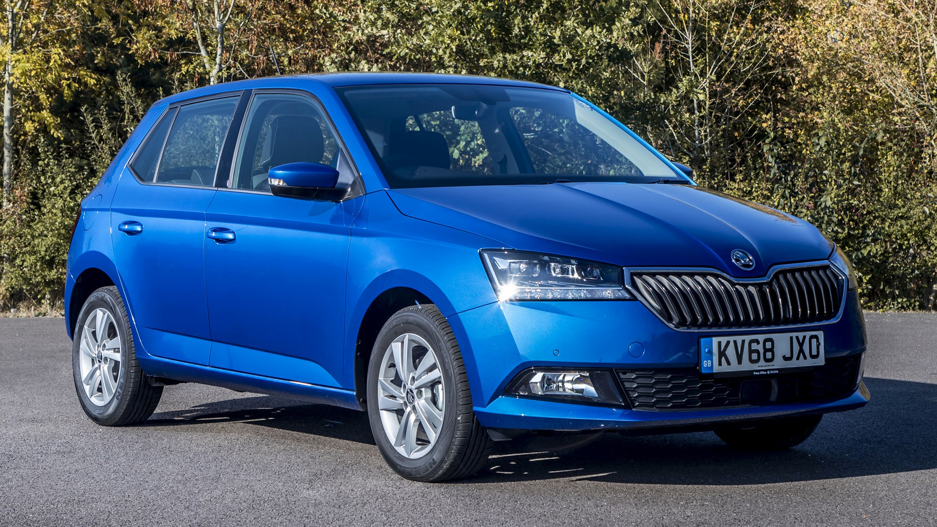 Blue Car Car Skoda Fabia 1920x1080