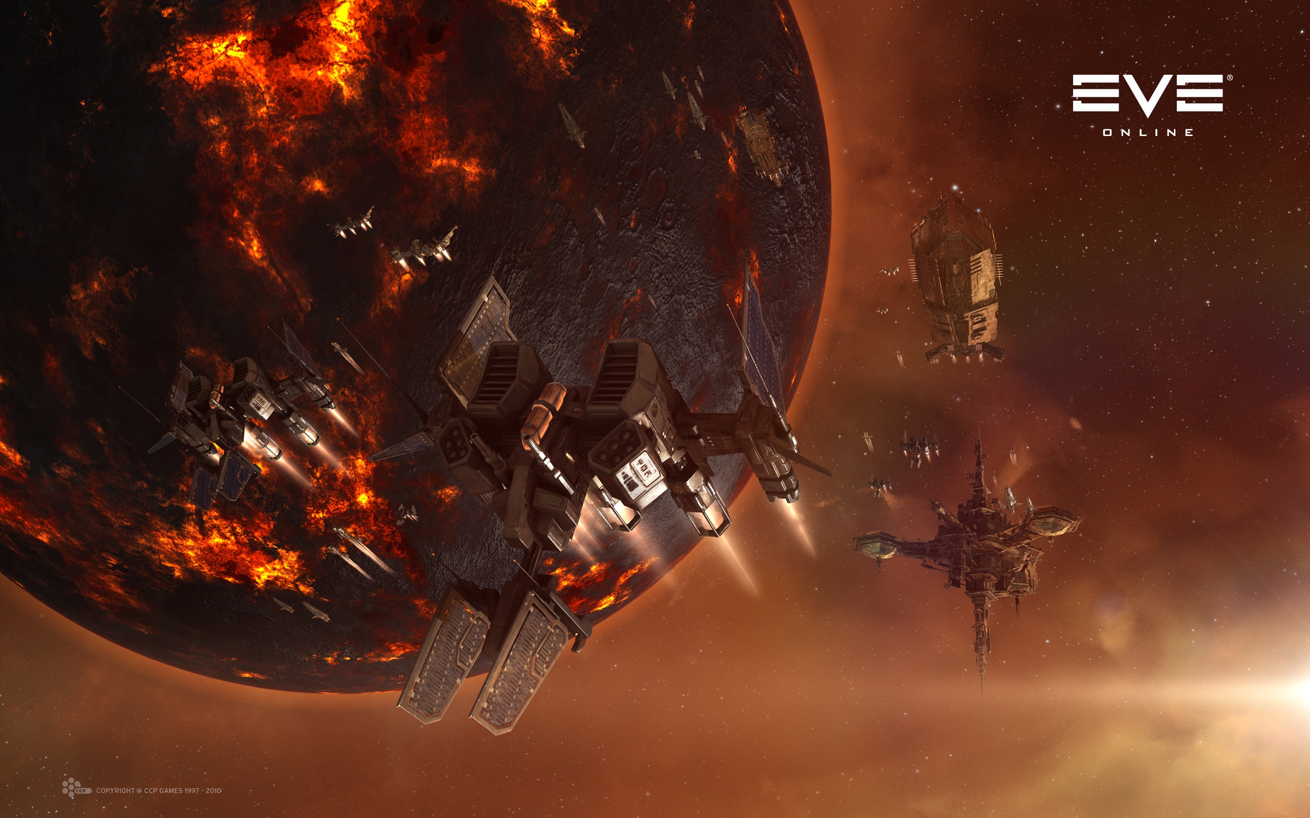 Eve Online Planet Space Spaceship 2560x1600