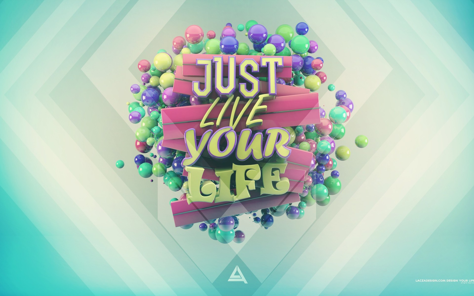 Colorful Motivational Statement Typography 1920x1200