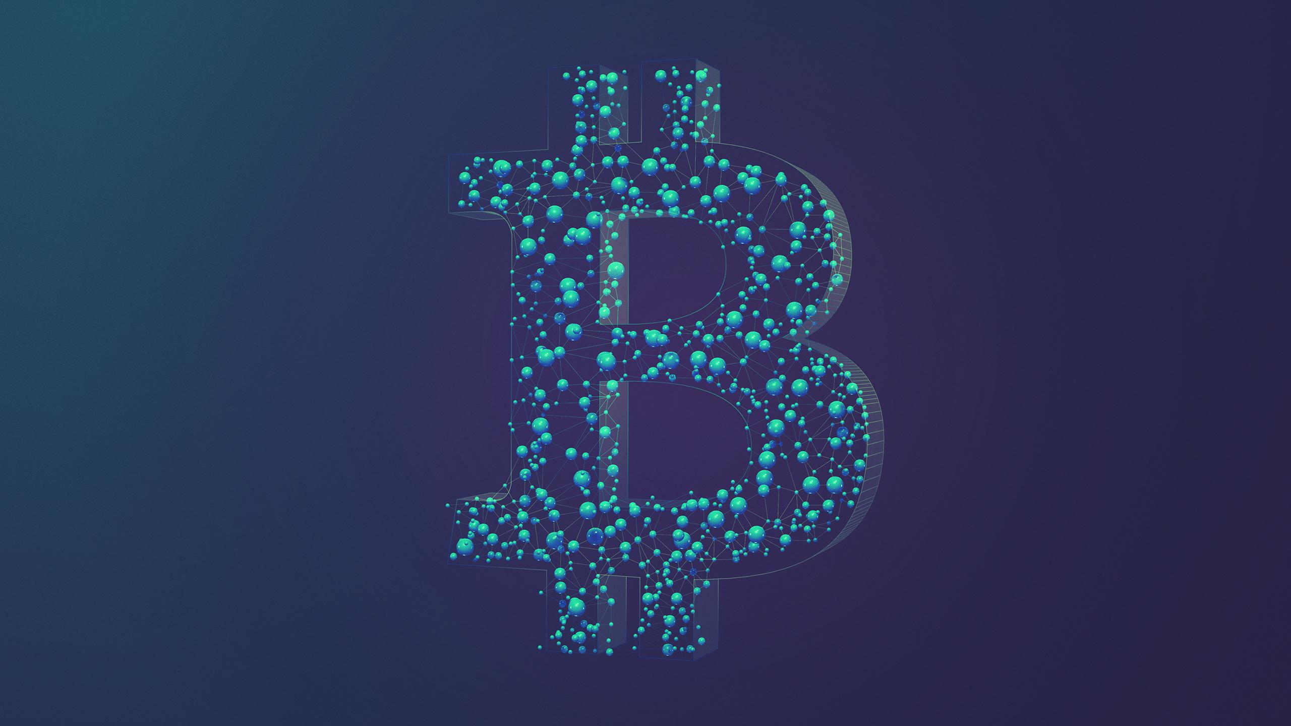 Bitcoin Cryptocurrency Logo 2560x1440