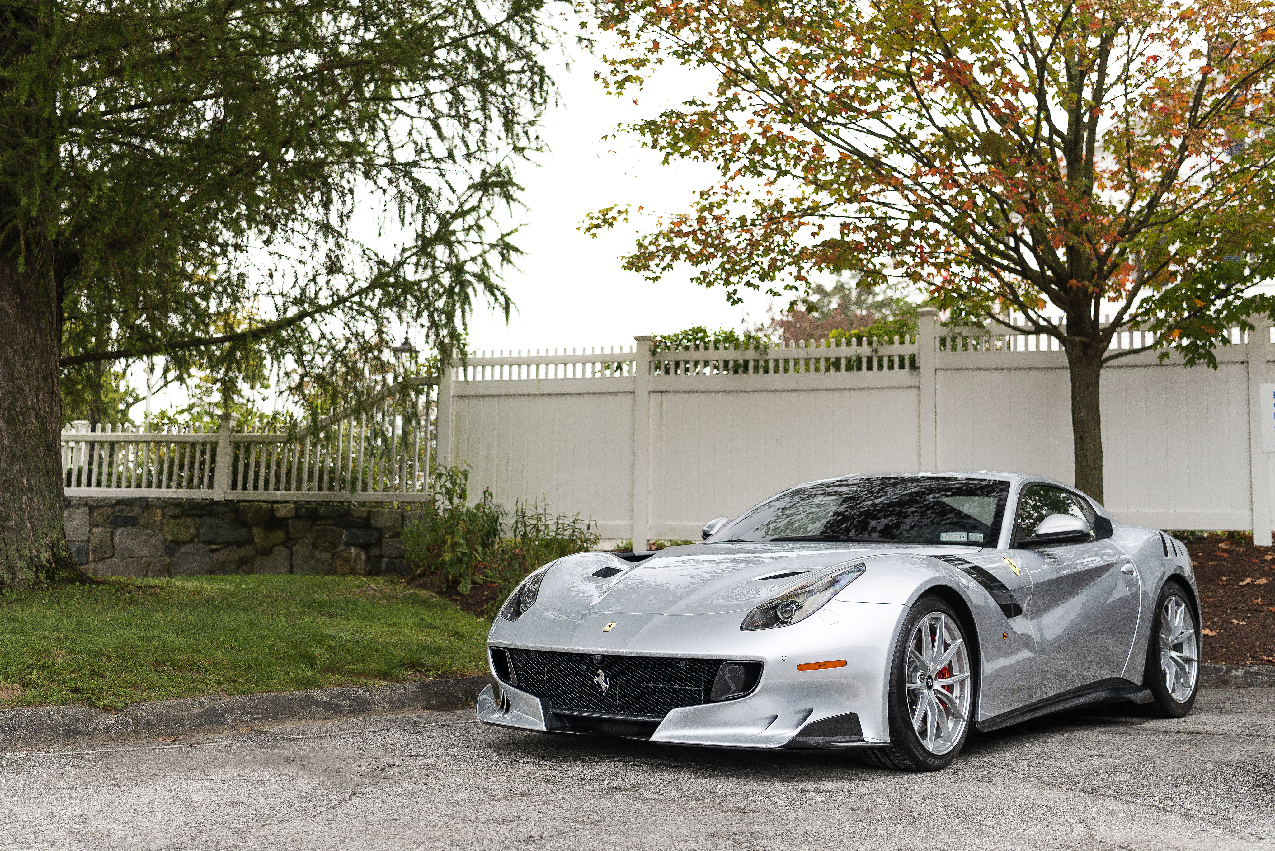 Car Ferrari Ferrari F12berlinetta Silver Car Sport Car Supercar Vehicle 4096x2734