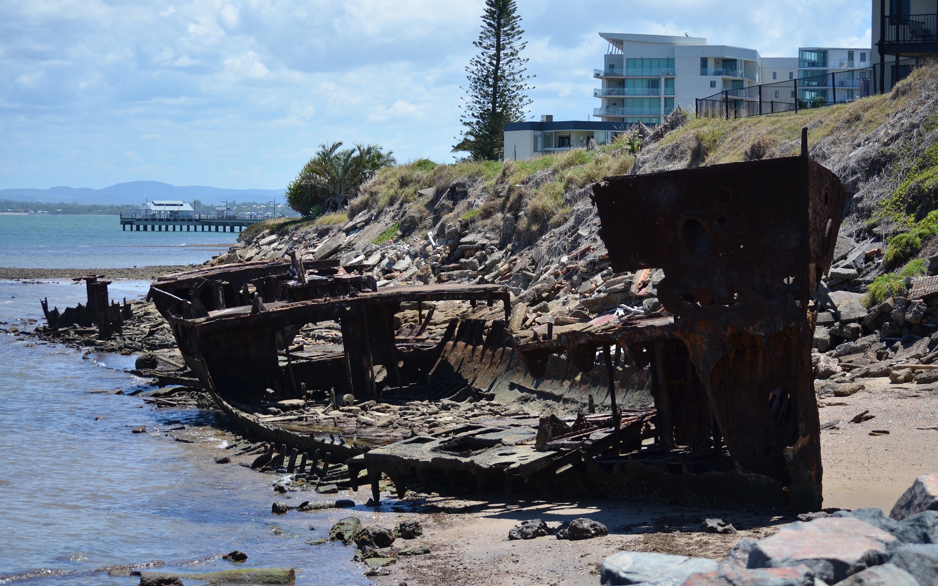 Australia Beach Coast Rust Wreck 1920x1200