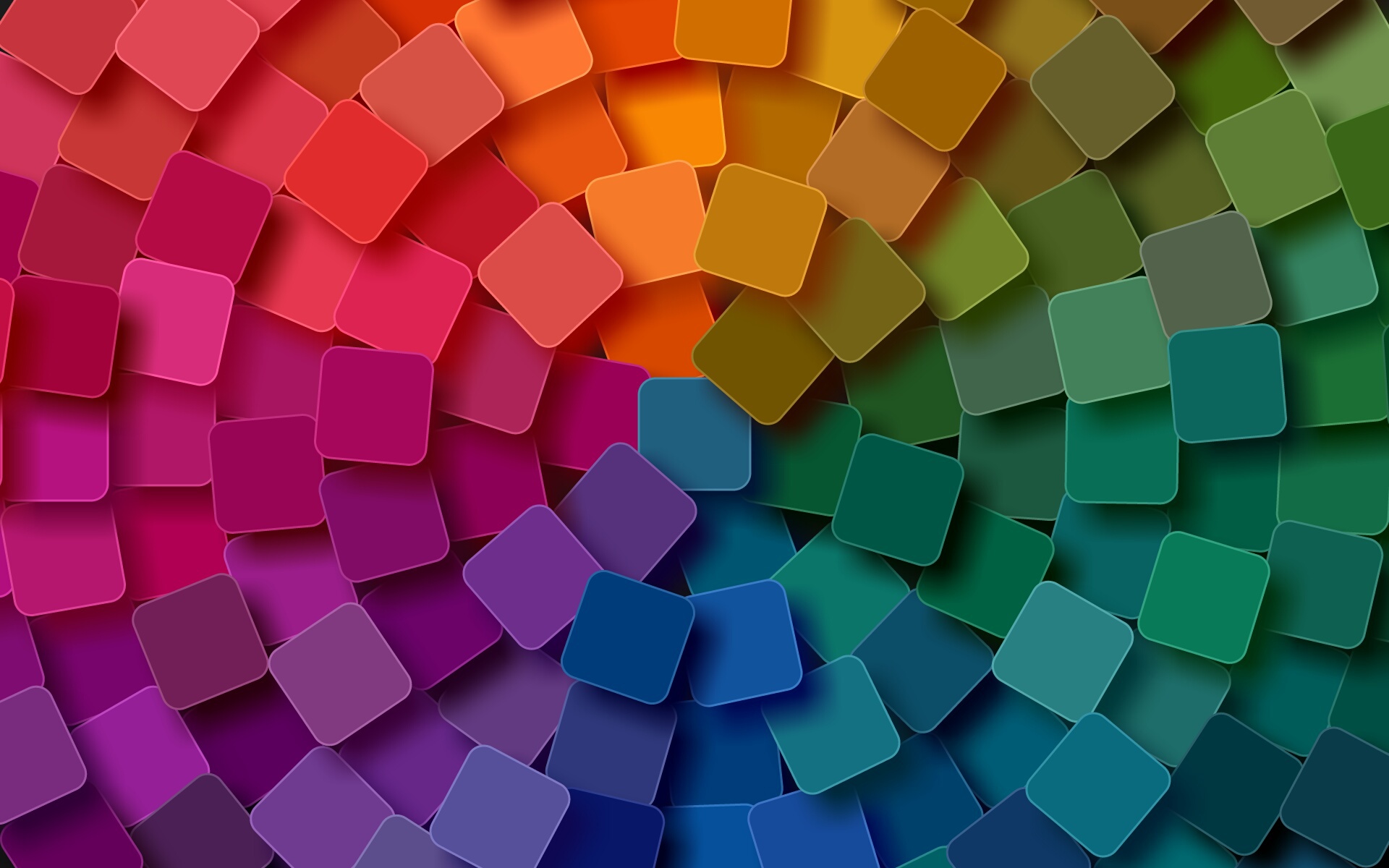 Artistic Colorful Colors Digital Art Pattern Rainbow Square 1920x1200