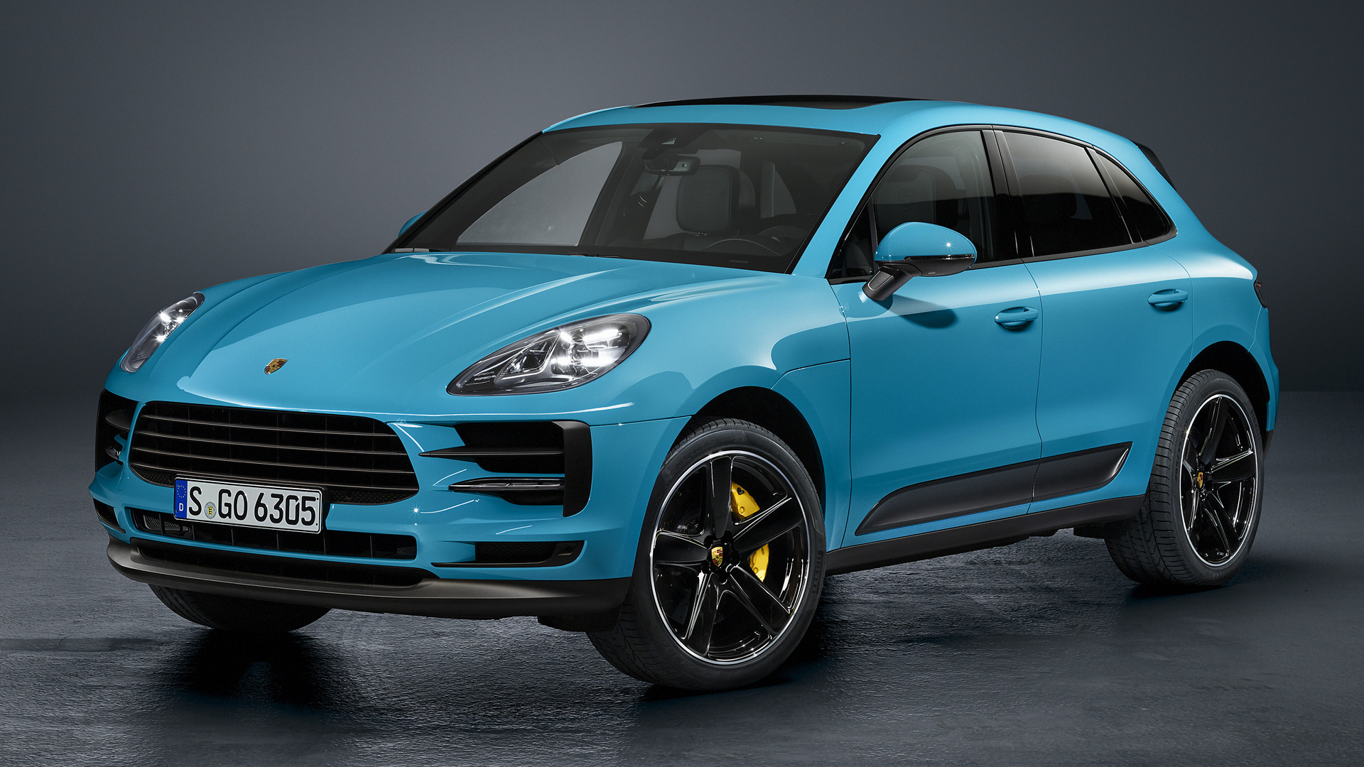 Blue Car Car Compact Car Crossover Car Luxury Car Porsche Macan Suv 1920x1080