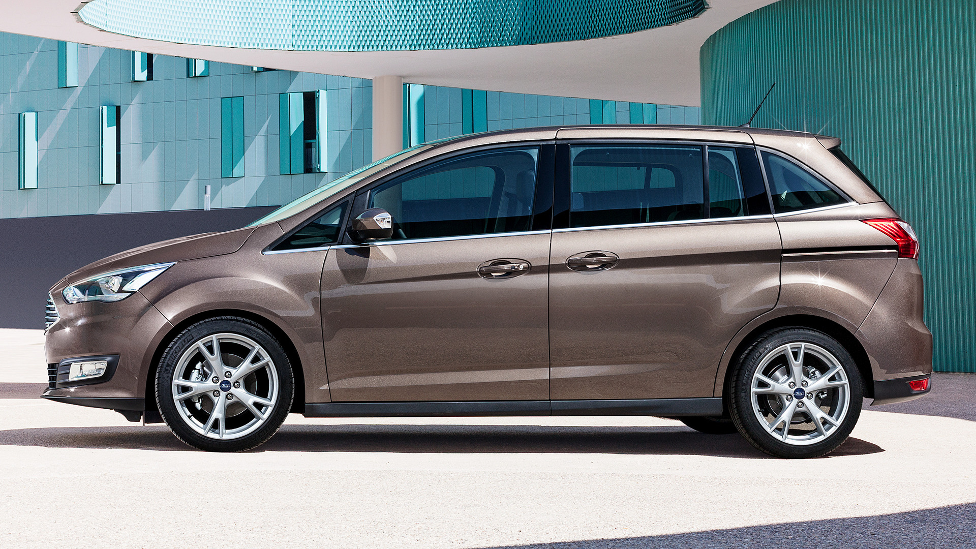 Brown Car Car Compact Mpv Ford Grand C Max 1920x1080