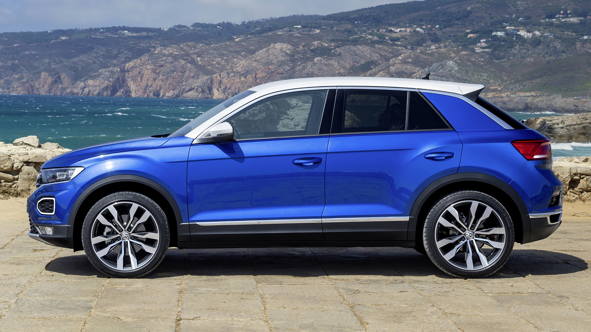 Blue Car Car Suv Volkswagen T Roc 1920x1080