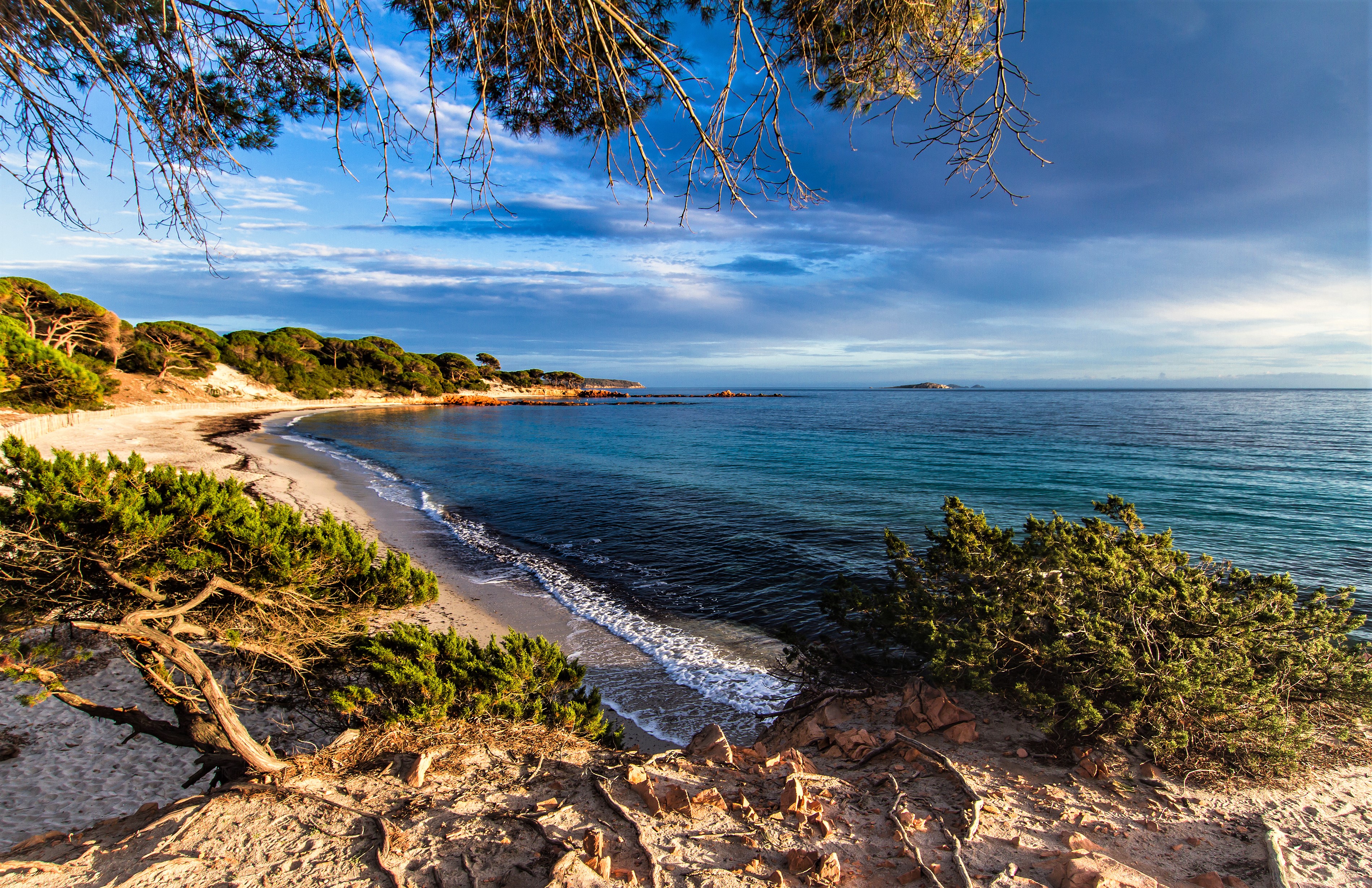 Coastline Corsica Earth France Horizon Ocean Sea 3800x2460