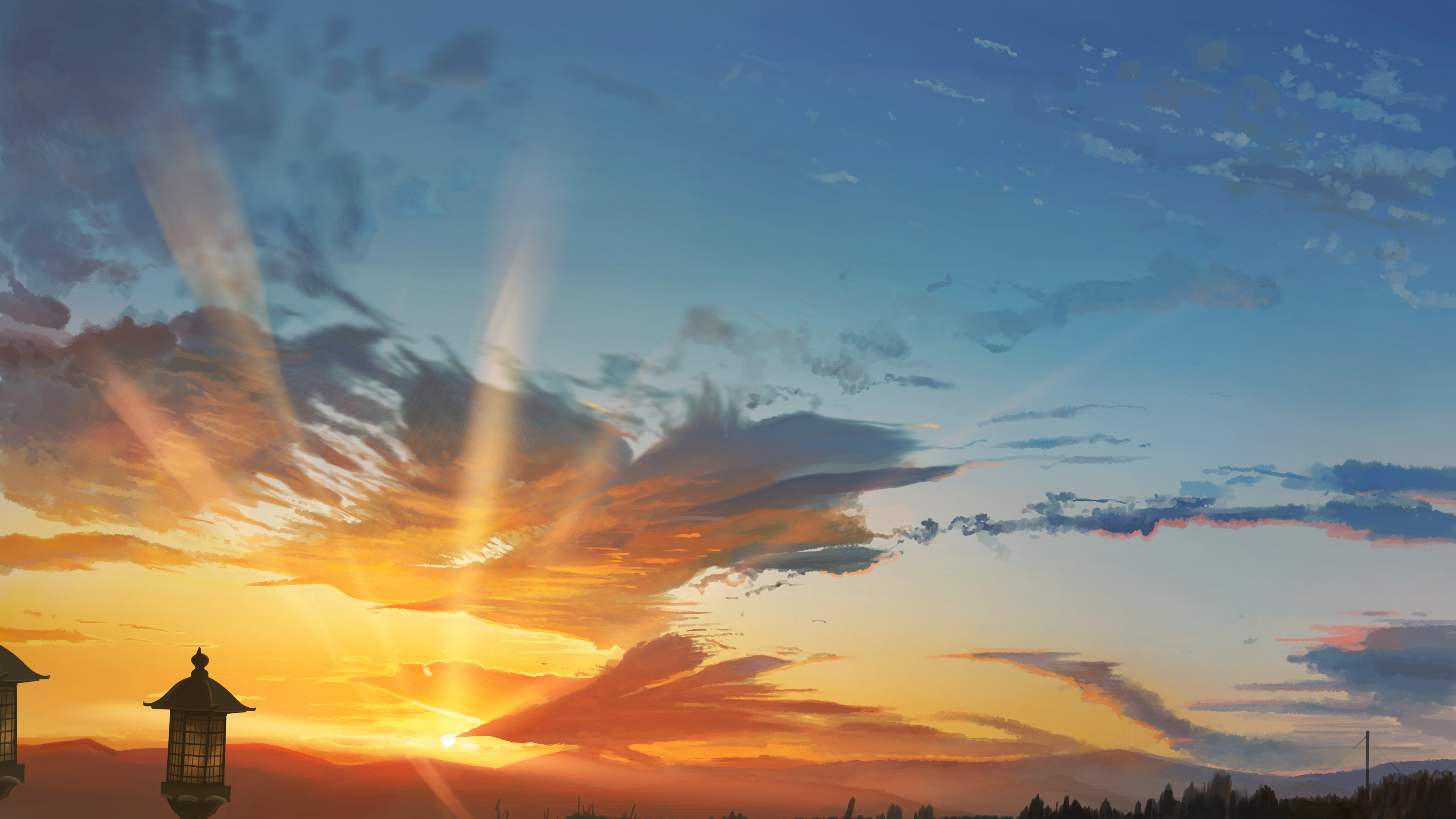 Cloud Sky Sunset Sunshine 3840x2160