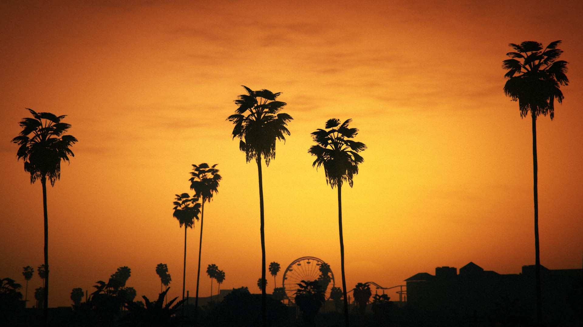 Grand Theft Auto V Palm Tree Roller Coaster 1920x1080