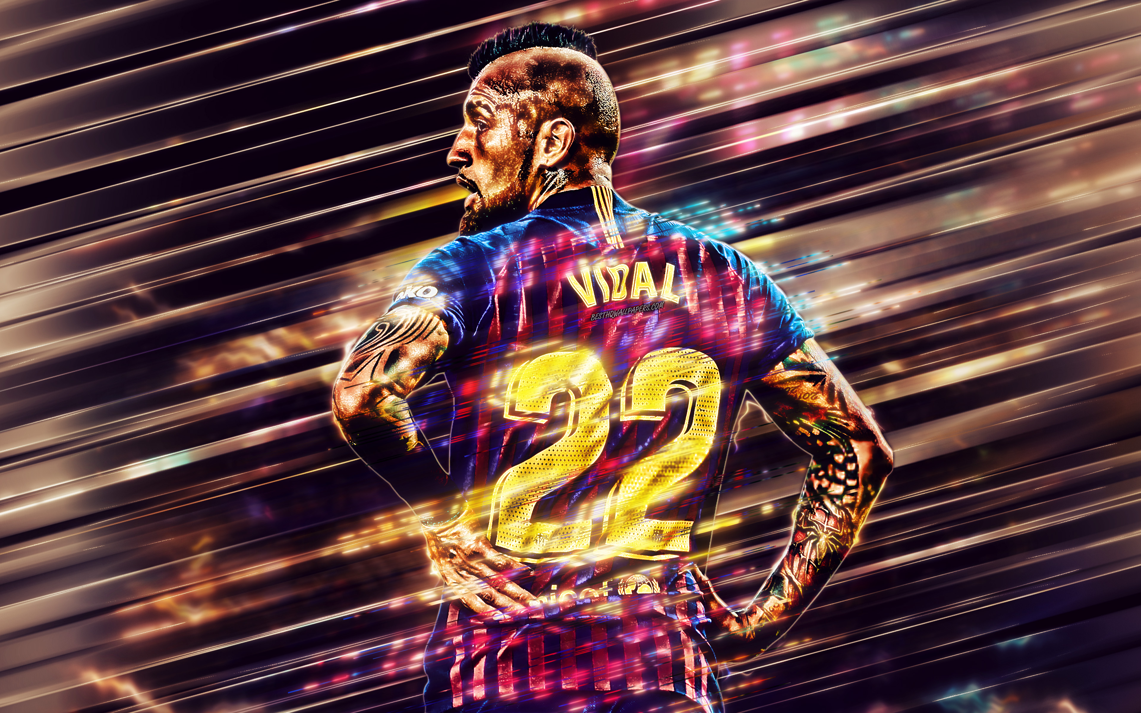Arturo Vidal Chilean Fc Barcelona Soccer 3840x2400
