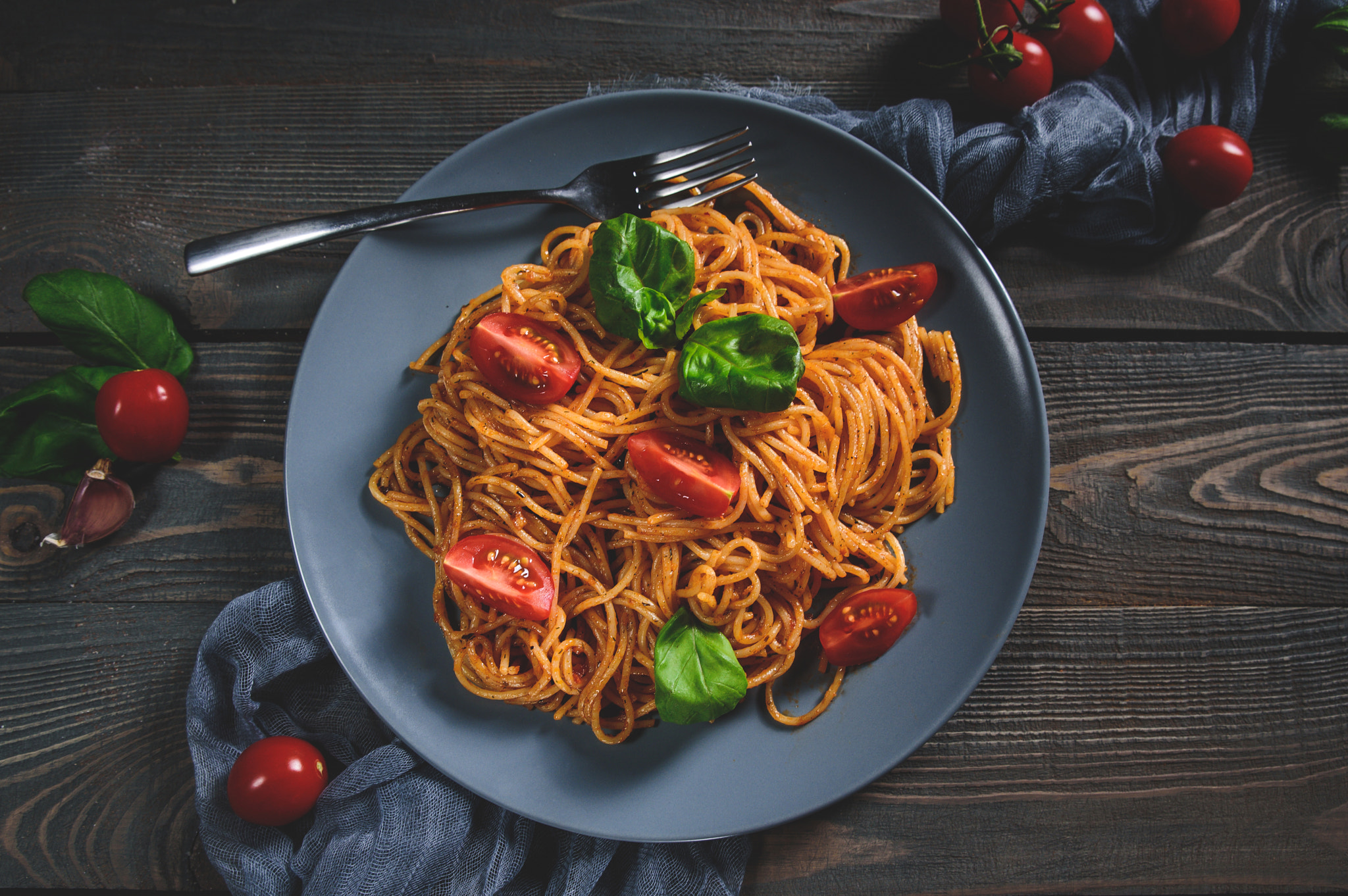 Meal Pasta Still Life Tomato 2048x1362