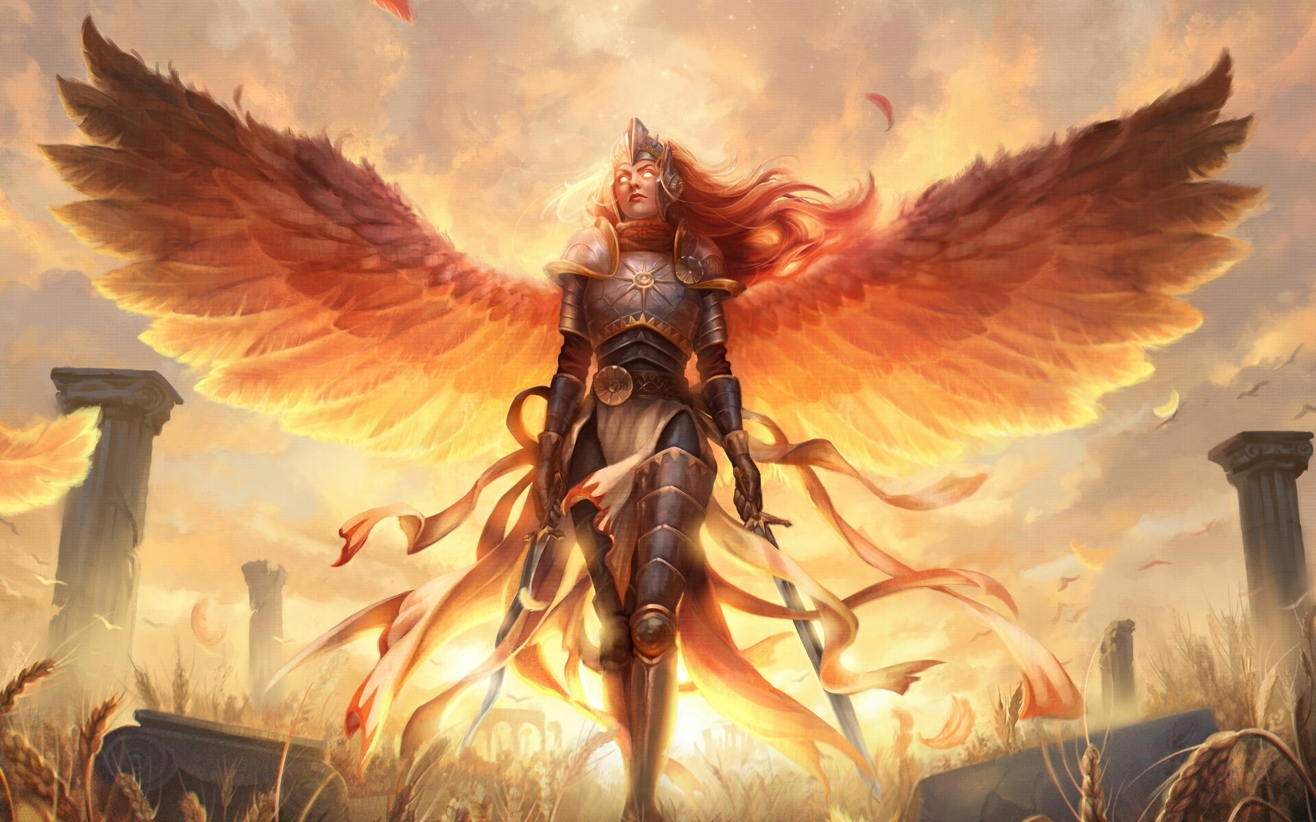 Angel Angel Warrior Magic The Gathering Woman 1920x1200