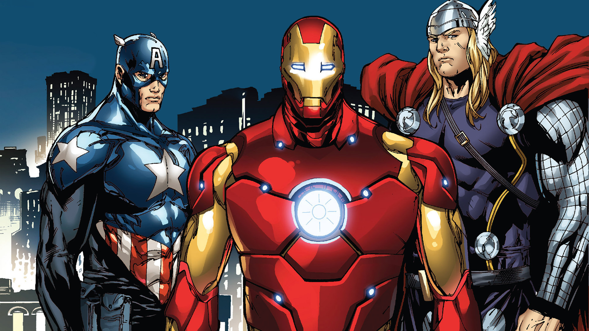 Avengers Captain America Iron Man Marvel Comics Thor 1920x1080